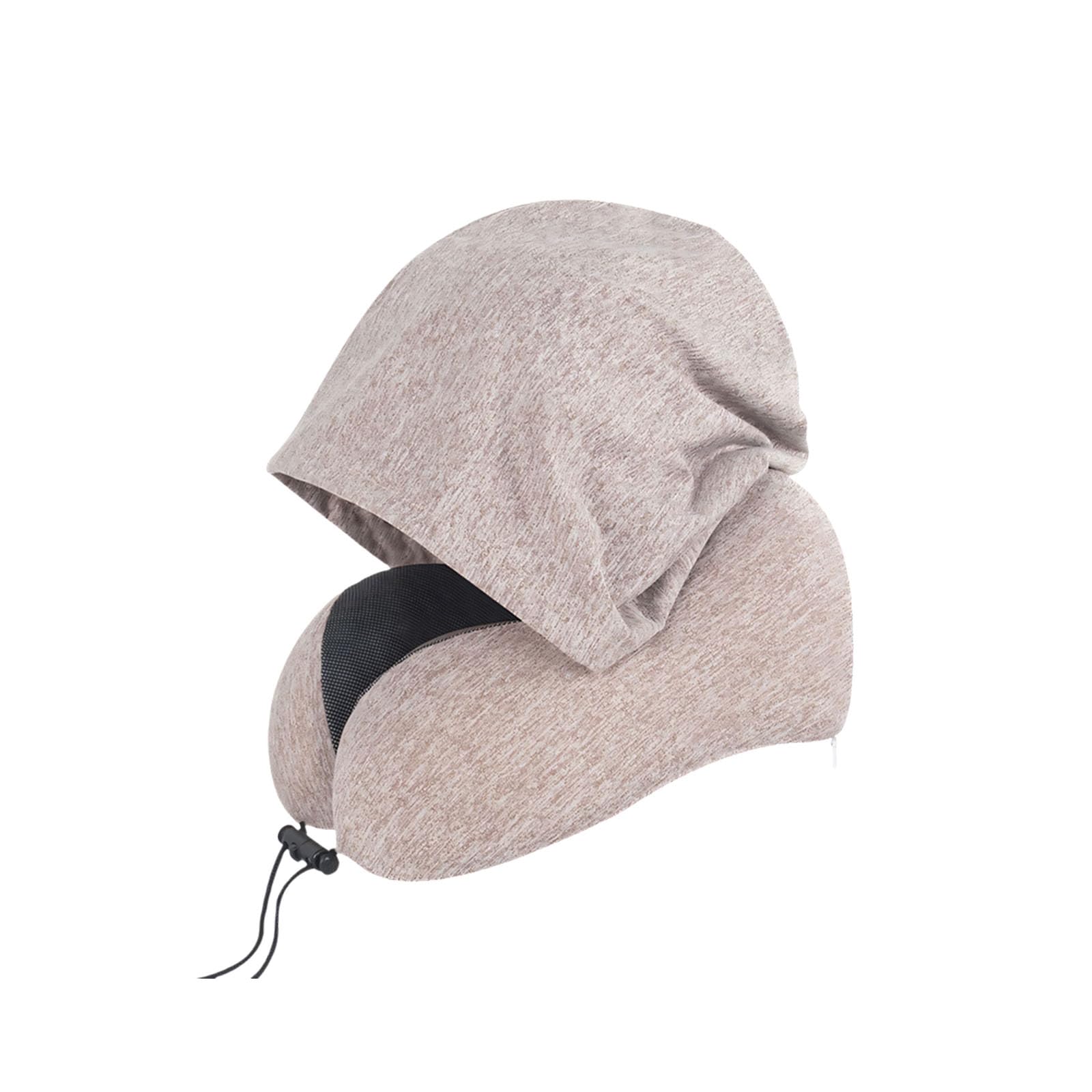 Nucelit Cooling Memory Foam Travel Pillow with Adjustable Cover for Comfort on Compact Folding Travel Pillow
