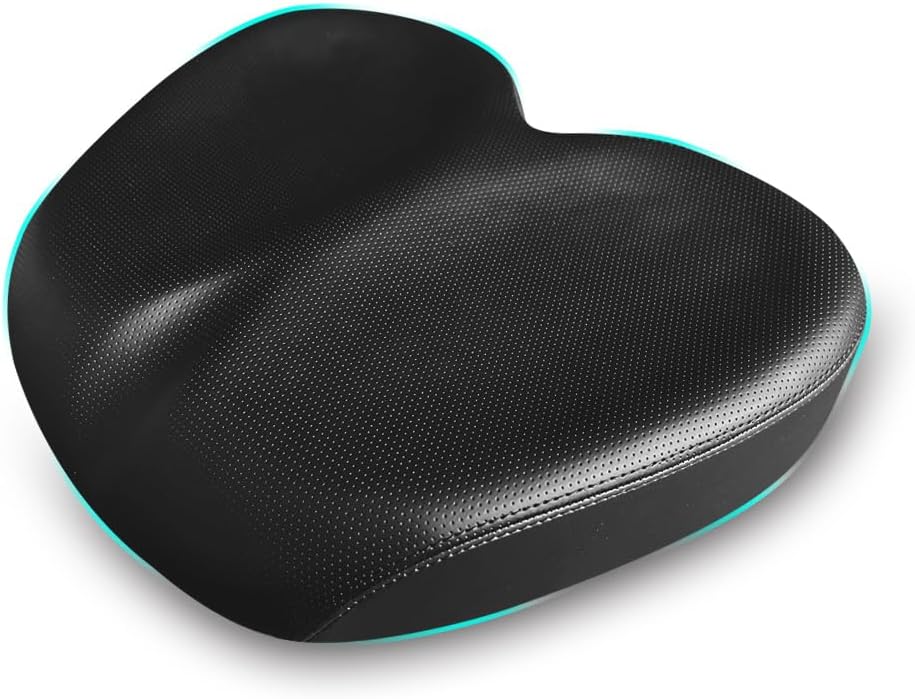 Comfortable Bicycle Saddle for Exercise and Road Bicycle Oversized Comfort Seat for Stationary Extra Wide Replacement Padded Bike Saddle Cushion for Women and Men
