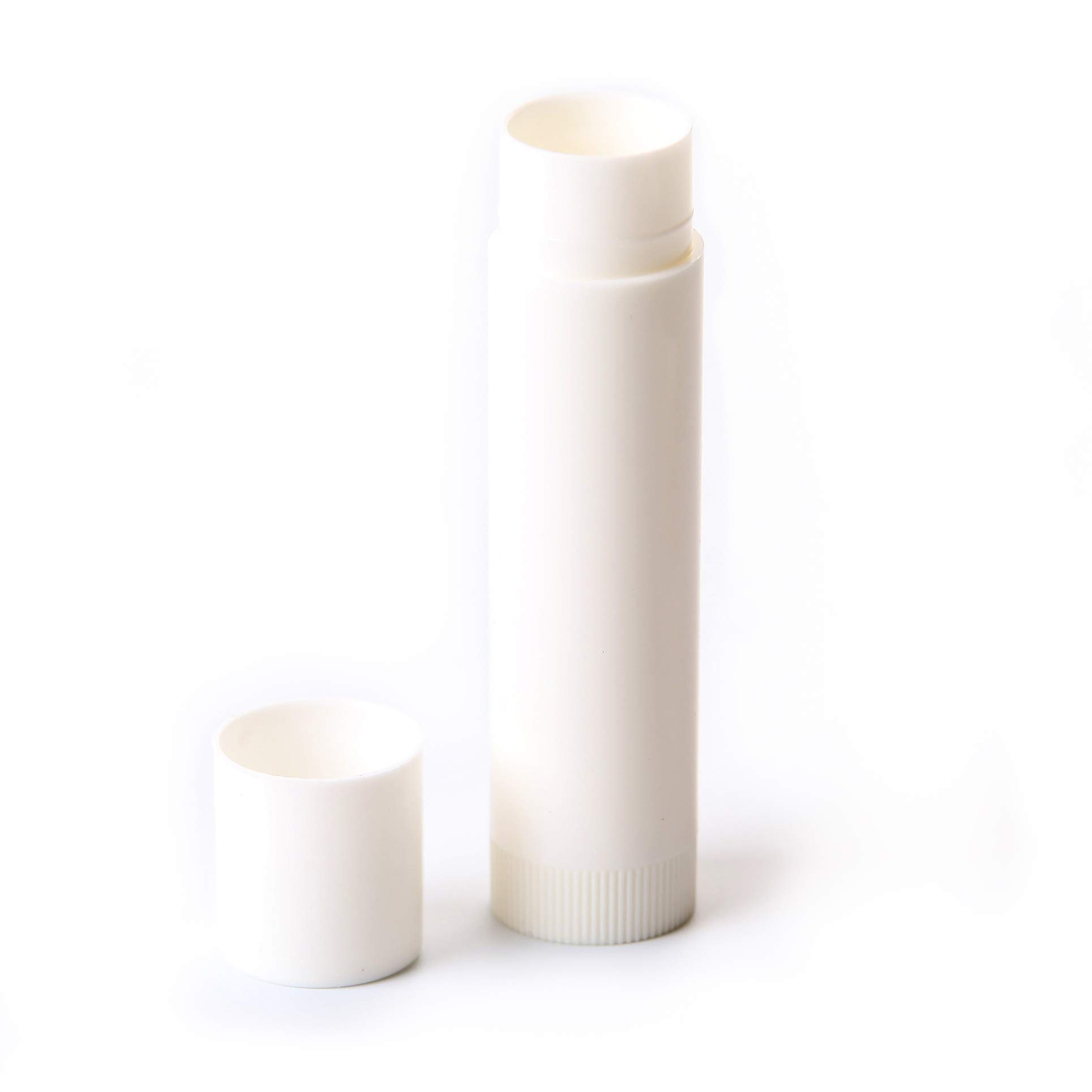 5ml Lip Balm Lipstick Twister With Push On Cap White x 10