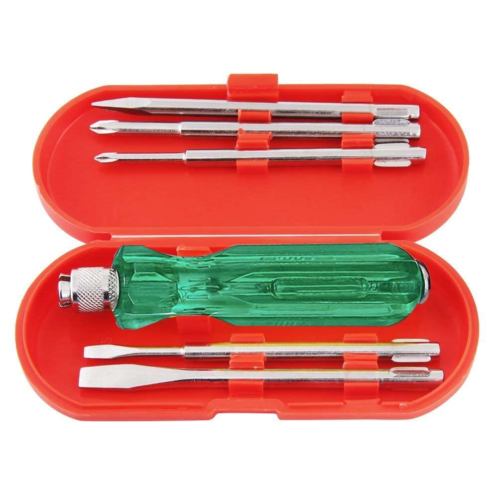 GIZMO Screw Driver Tool Set Kit 5 Piece, Multi Purpose Tool Set Screwdriver With Tester, Screwdriver Set, Screwdriver Set For Home, Screwdriver Set Tools Kit For Home Use Combo