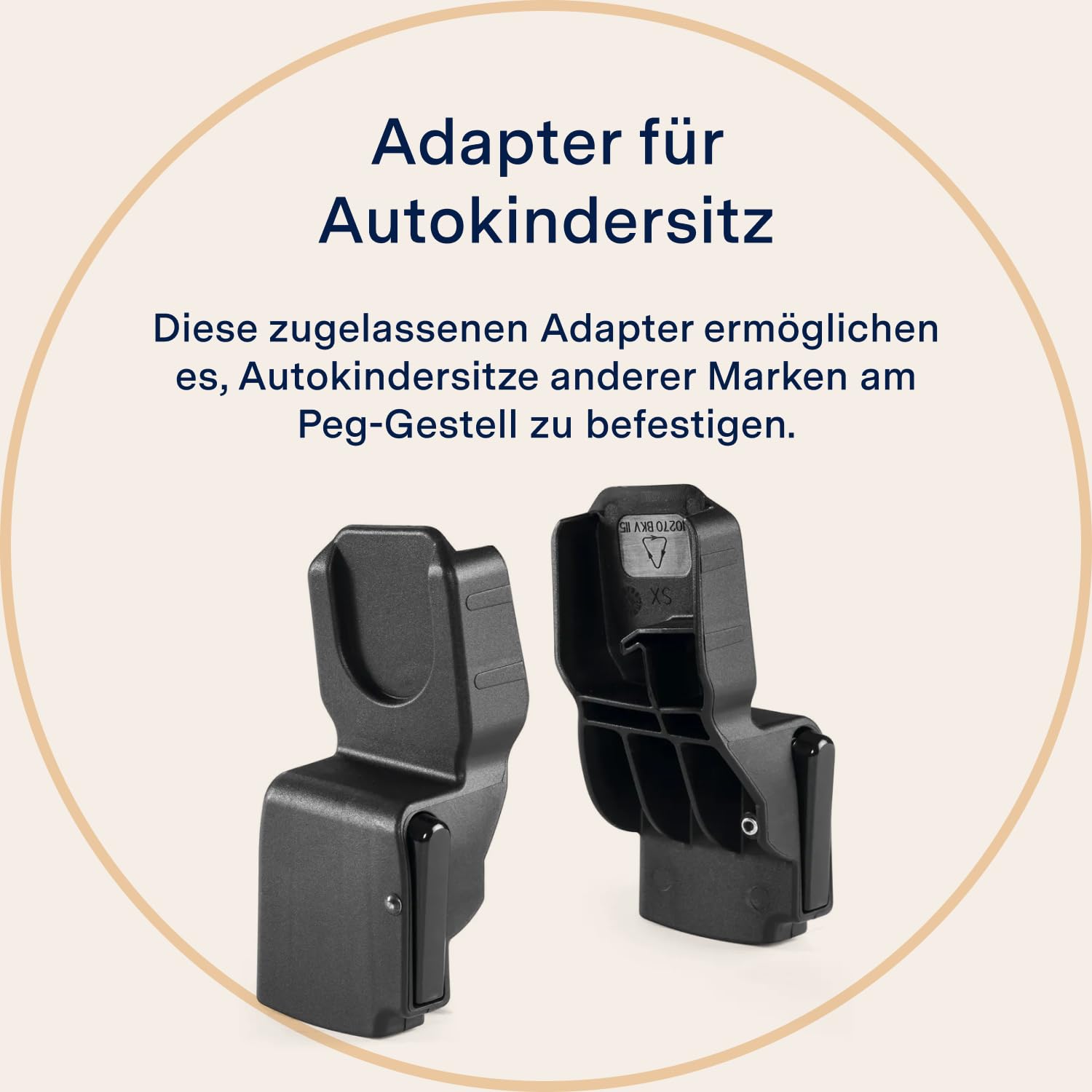 PEG Adapters for Car Seat - Universal-Adapter für Fremdschalen - Kompatibel mit Peg Perego Veloce, Vivace und Ypsi