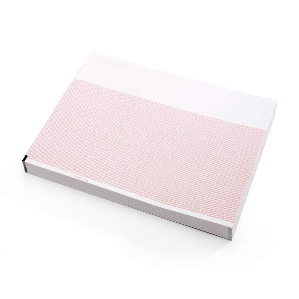 MediChoice EKG Chart Paper, Z Fold, 3 Channel, 200/Pad, Red Grid, 215x280 mm, 1314CP7983 (Pad of 1)