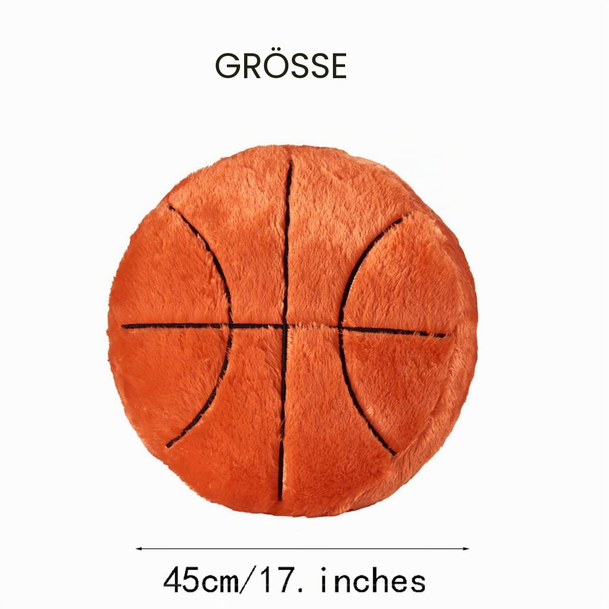 Basketballkissen, flauschig, weich, Basketball-Kissen für Schlafzimmer, Dekoration, tolles Geschenk für Basketball-Liebhaber, 45 x 45 cm
