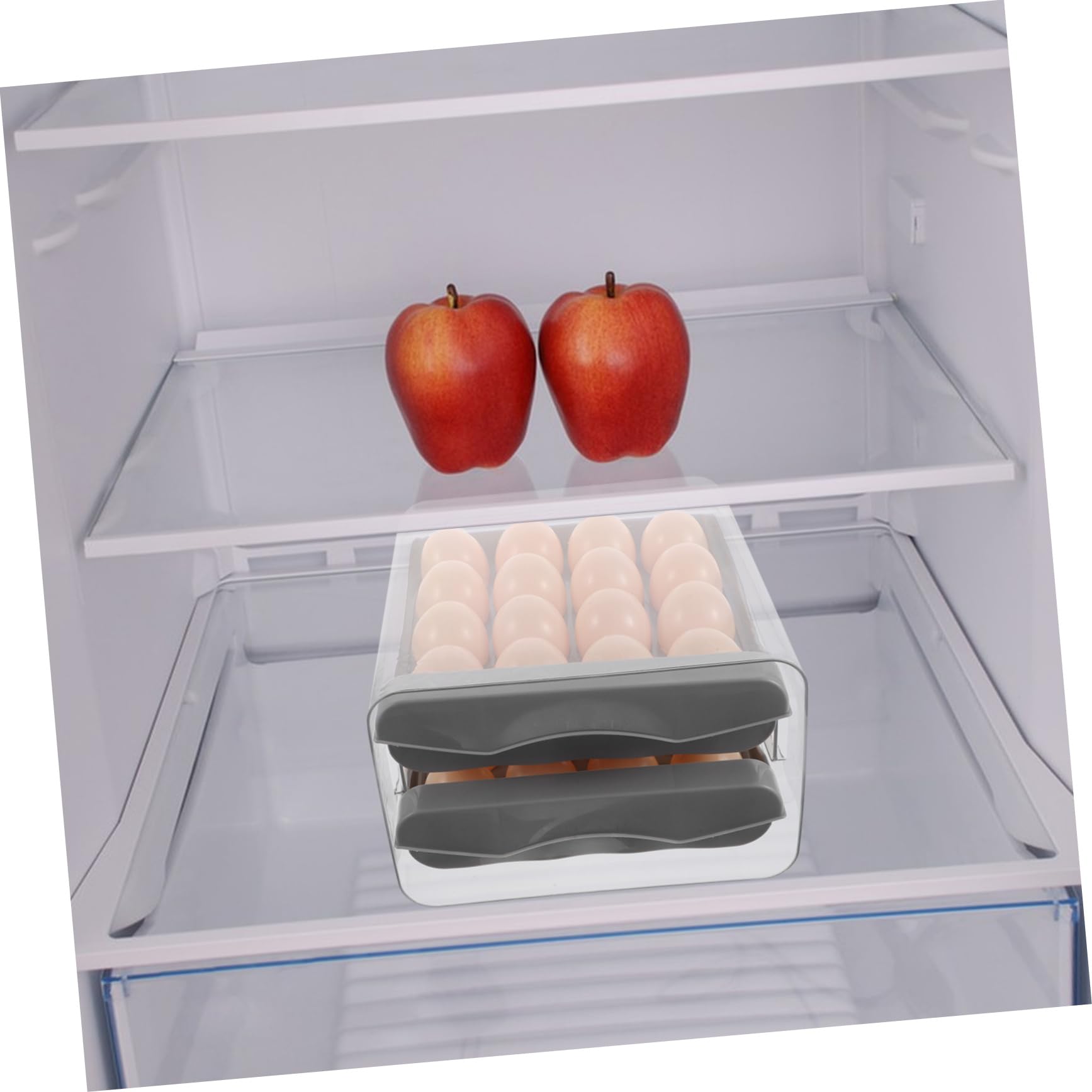 Transparente Eieraufbewahrungsbox mit Deckel, 32 Stück
