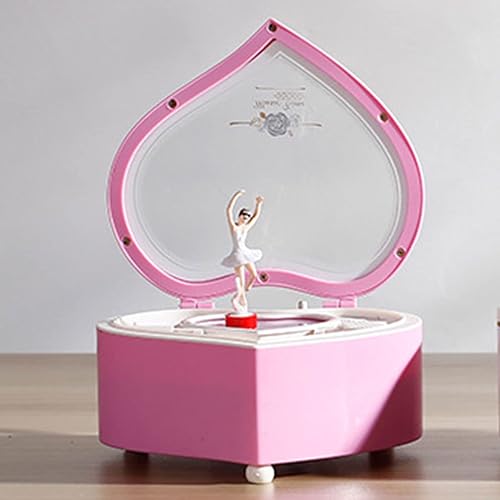 Miniatura 3 de Naysku Caja de joyería musical Caja de joyería musical de corazón, caja de joyería para niñas, caja de música para niños, caja de joyería musical