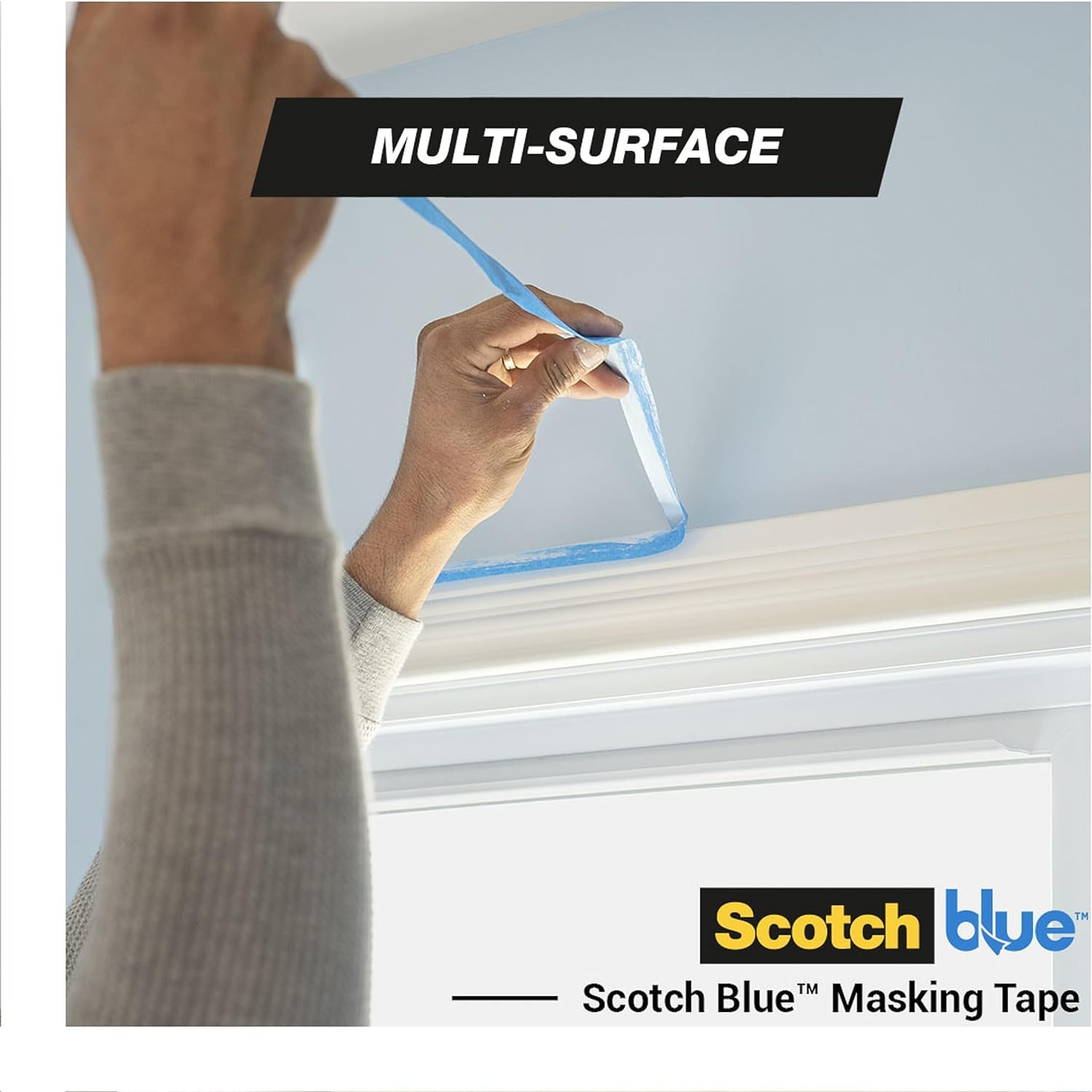 ScotchBlue Cinta de Enmascarar Multisuperficie, 3 Rollos (48 mm x 41 m) Cinta de Pintor Azul Scotch para Pintar y Decorar, Interior y Exterior, 100% PEFC