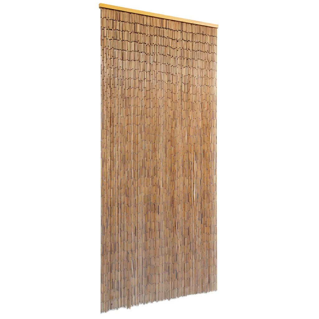 Rideau de Porte Bambou 90 x 200 cm Décorations Brun,243715