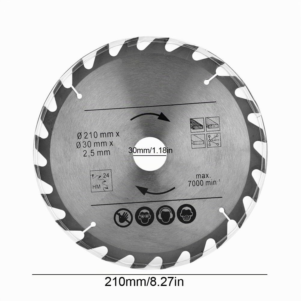 Estink Set 3 Lame Circolari TCT Professionali, Ø210mm 24T 48T 60T per Legno Duro e Morbido, Anelli Riduttori 16-25mm 7000 RPM