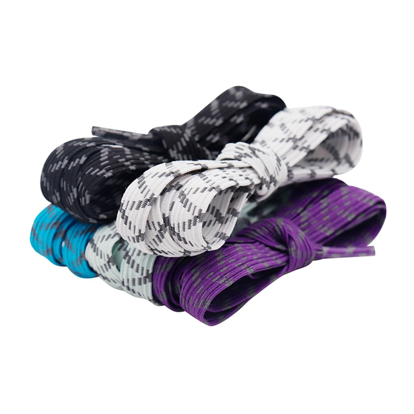 Cordones, Cordones Luminosos for Zapatillas de Deporte, Cordones elásticos for Botas Hockey sobre Hielo, Planos Reflectantes Ajustables maleables(3336 Blue-3m,200cm)