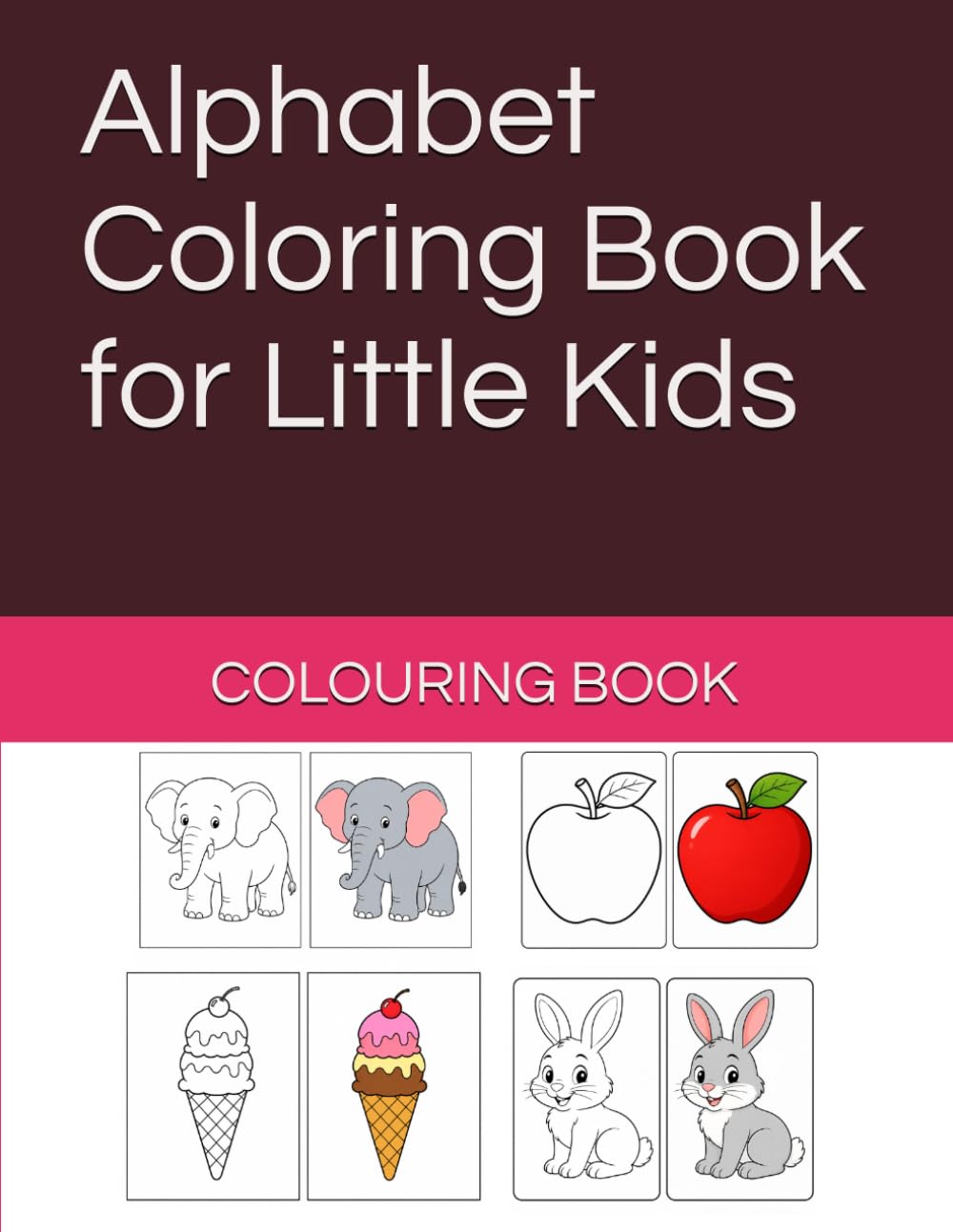 Baby Library Activity Coloring Book, Alphabet Coloring Book for Little Kids