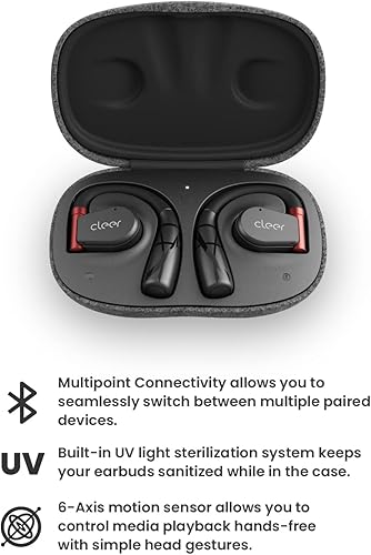 Miniatura 5 de Cleer ARC II Sport Auriculares de Oreja Abierta, Auriculares Inalámbricos Verdaderos con Micrófono Dual, Resistentes al Sudor, Conexión Multipunto,