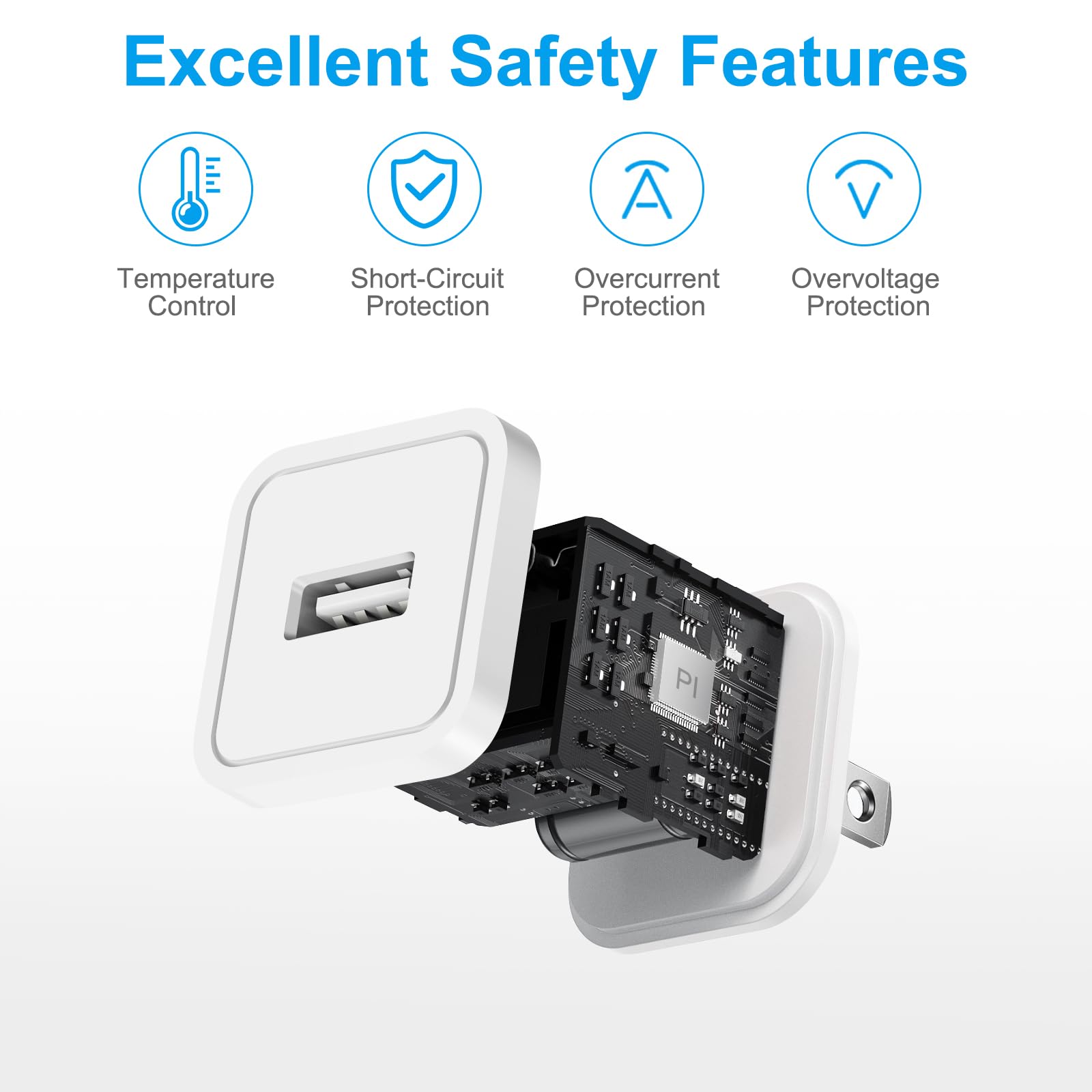 iPhone Charger - 3 Pack USB Wall Charger Cube Block Adapter with 6Ft USB Fast Charging Cable Compatible with iPhone 14 13 12 11 Pro Max XR XS X 8 7 6 Plus, iPad