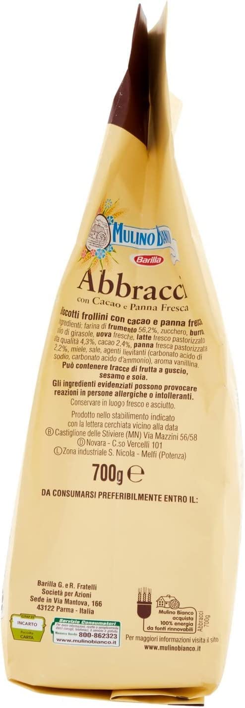 6 galletas Mulino Bianco Abbracci 700 g Italia bizcookies pastel brioche