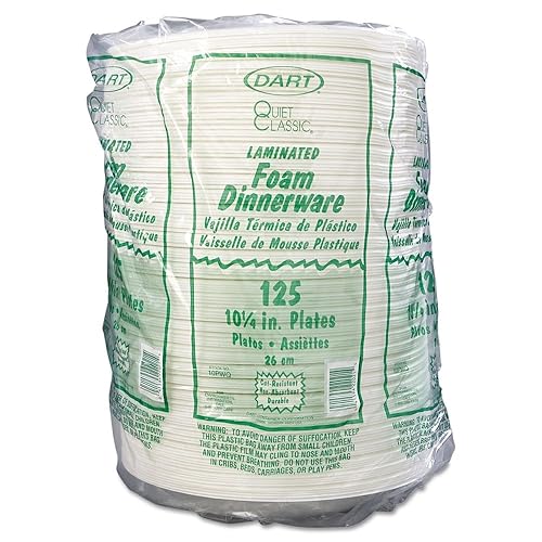 Miniatura 4 de Dart 10PWQR - Placa de espuma laminada blanca de 10.25 pulgadas (caja de 500 unidades)