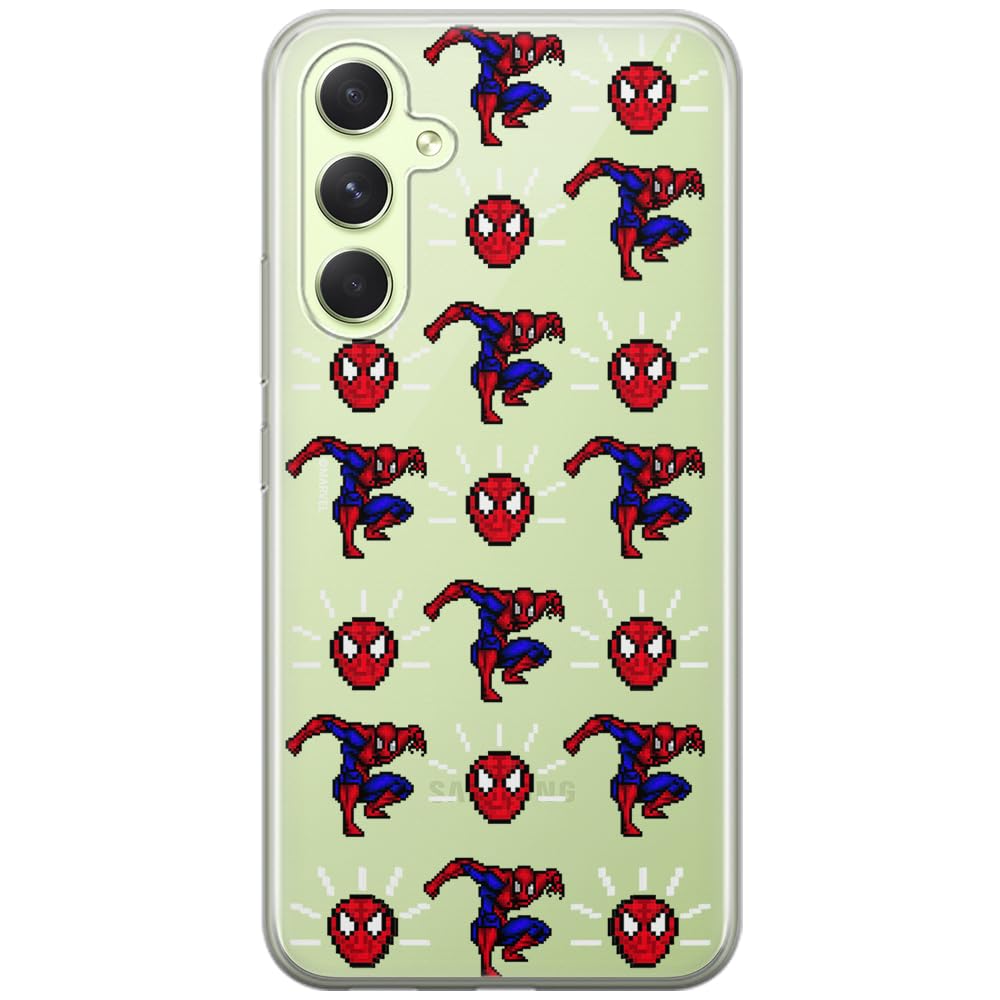 ERT GROUP mobile phone case for Samsung A54 5G original and officially Licensed Marvel pattern Spider Man 025 optimally adapted to the shape of the mobile phone, partially transparent