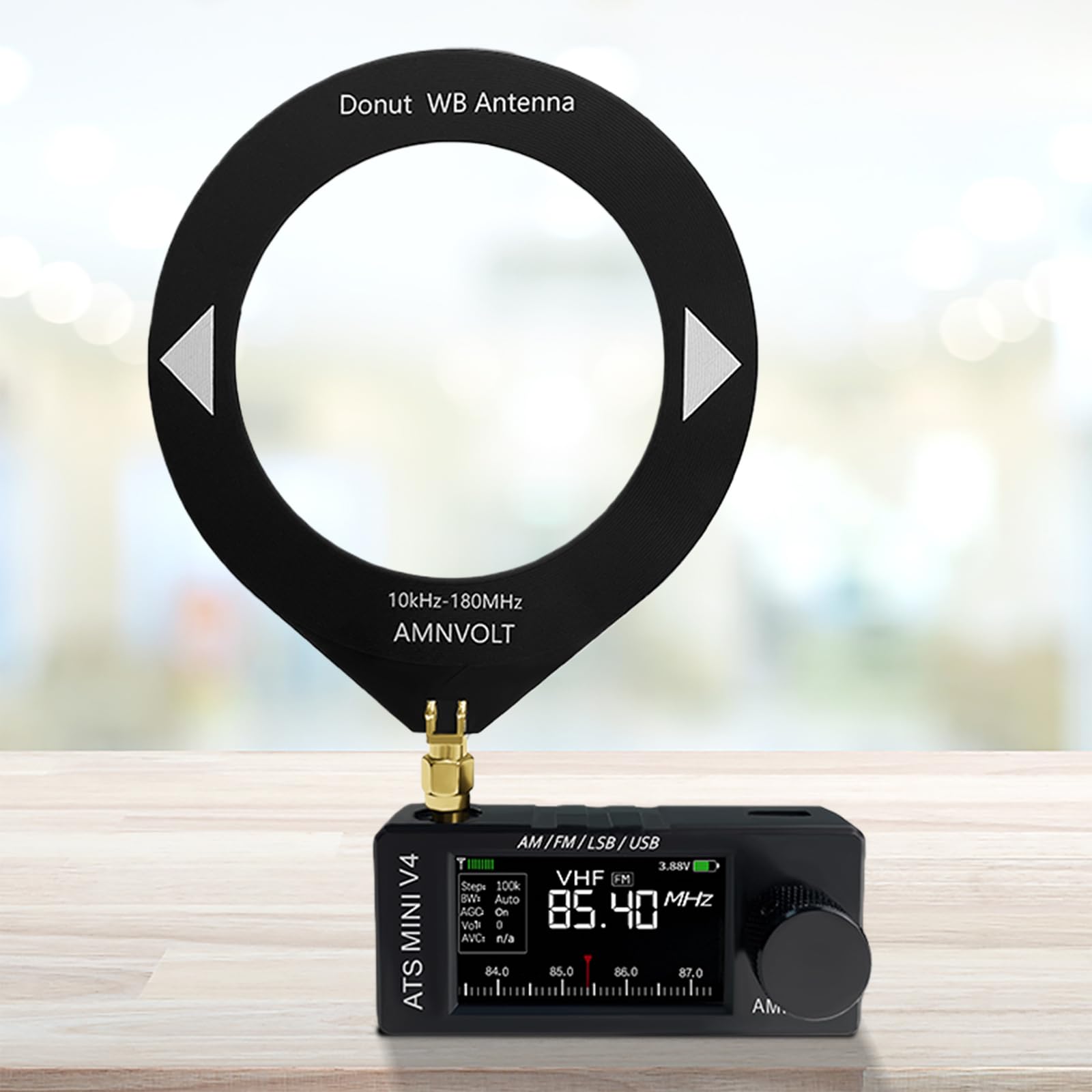 Portable AM FM Radio Receiver AMNVOLT V4 ATS MINI Radio IPS Screen