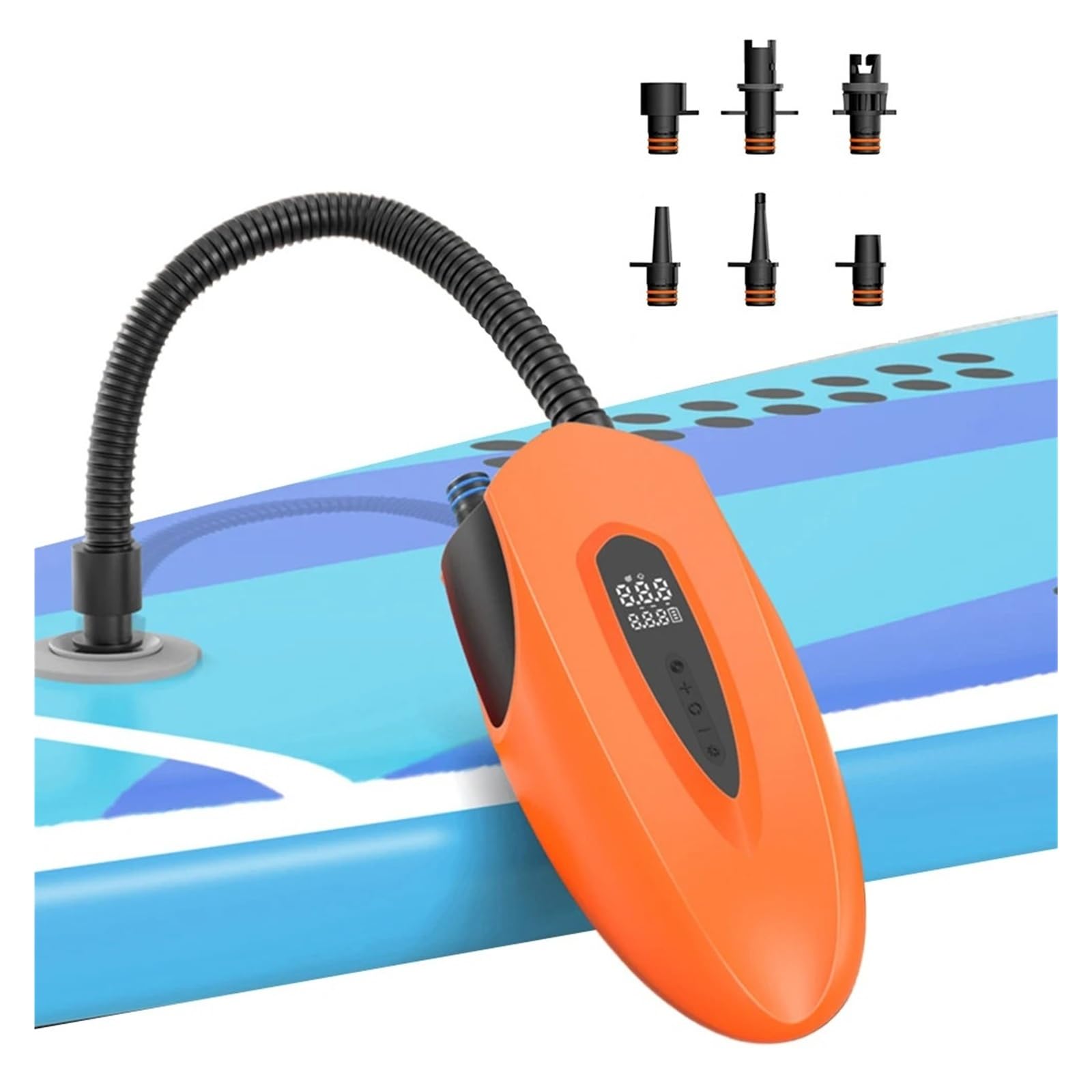 Inflador Electrico, Bomba de aire eléctrica for tabla de SUP de 20 PSI con apagado automático y pantalla digital.
