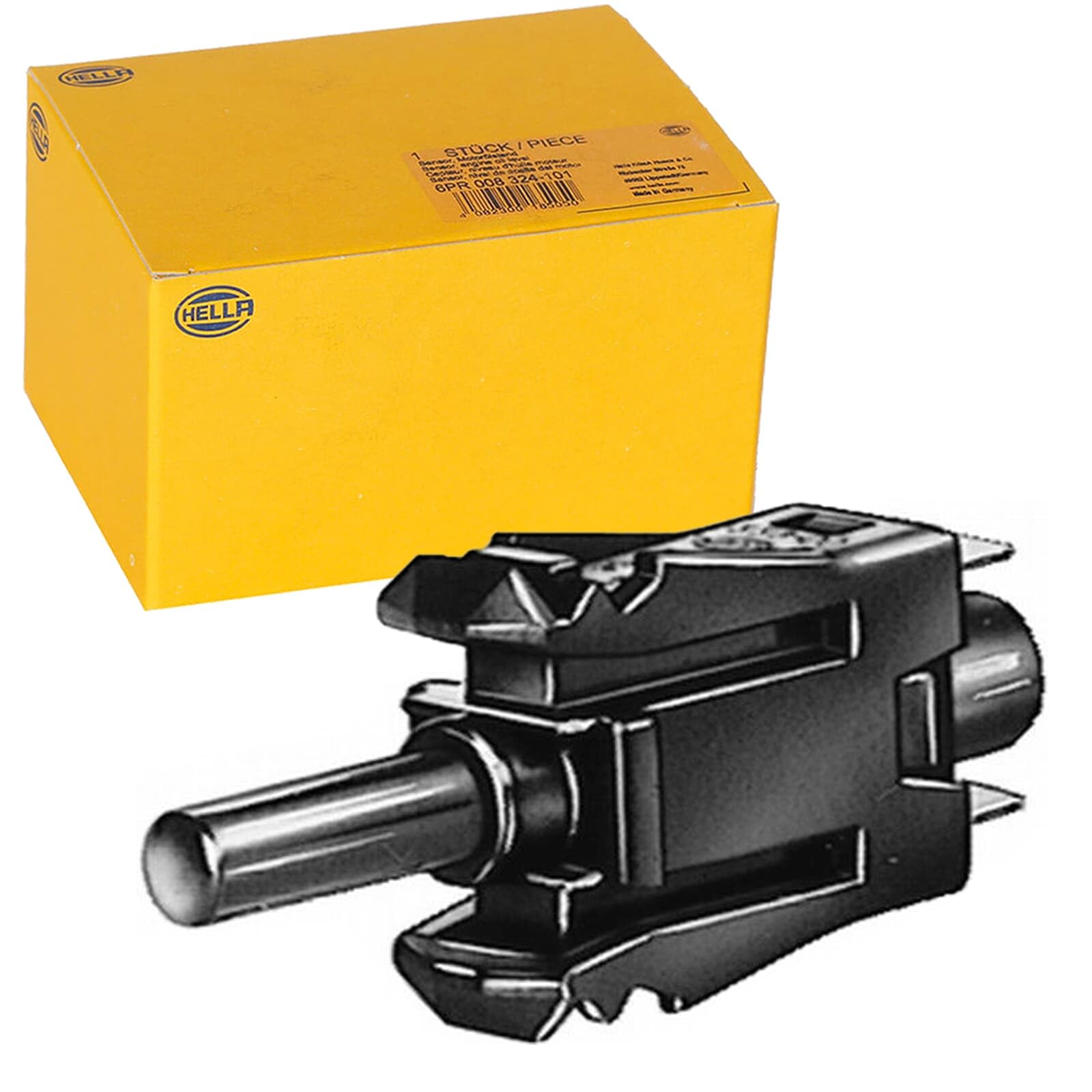 HELLA 6ZF 004 229-011 Switch, door contact - Push control - 12V - Number of connectors: 2 - Clamped - Normally Closed Contact