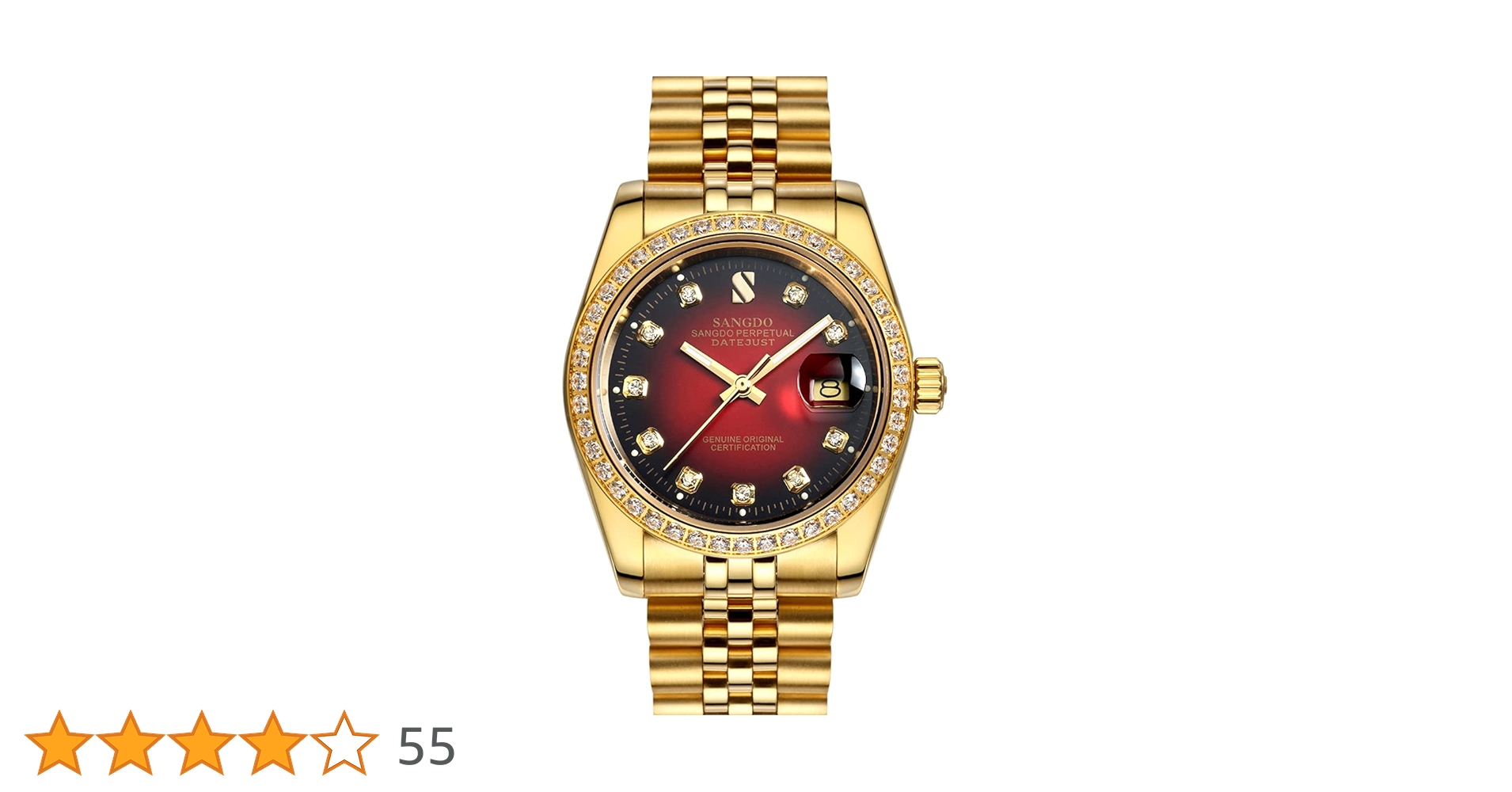 Amazon.co.jp: Gosasa メンズ自動巻機械式腕時計 ダイヤモンド