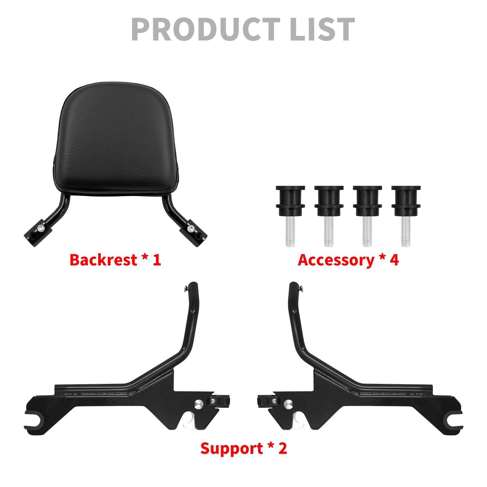 Sissy Bar Schienale Passeggero Del Motociclo Verticale con Pad Fit Per Harley Softail Fat Boy FLFB FLFBS Breakout FXBR FXBRS 2018-up