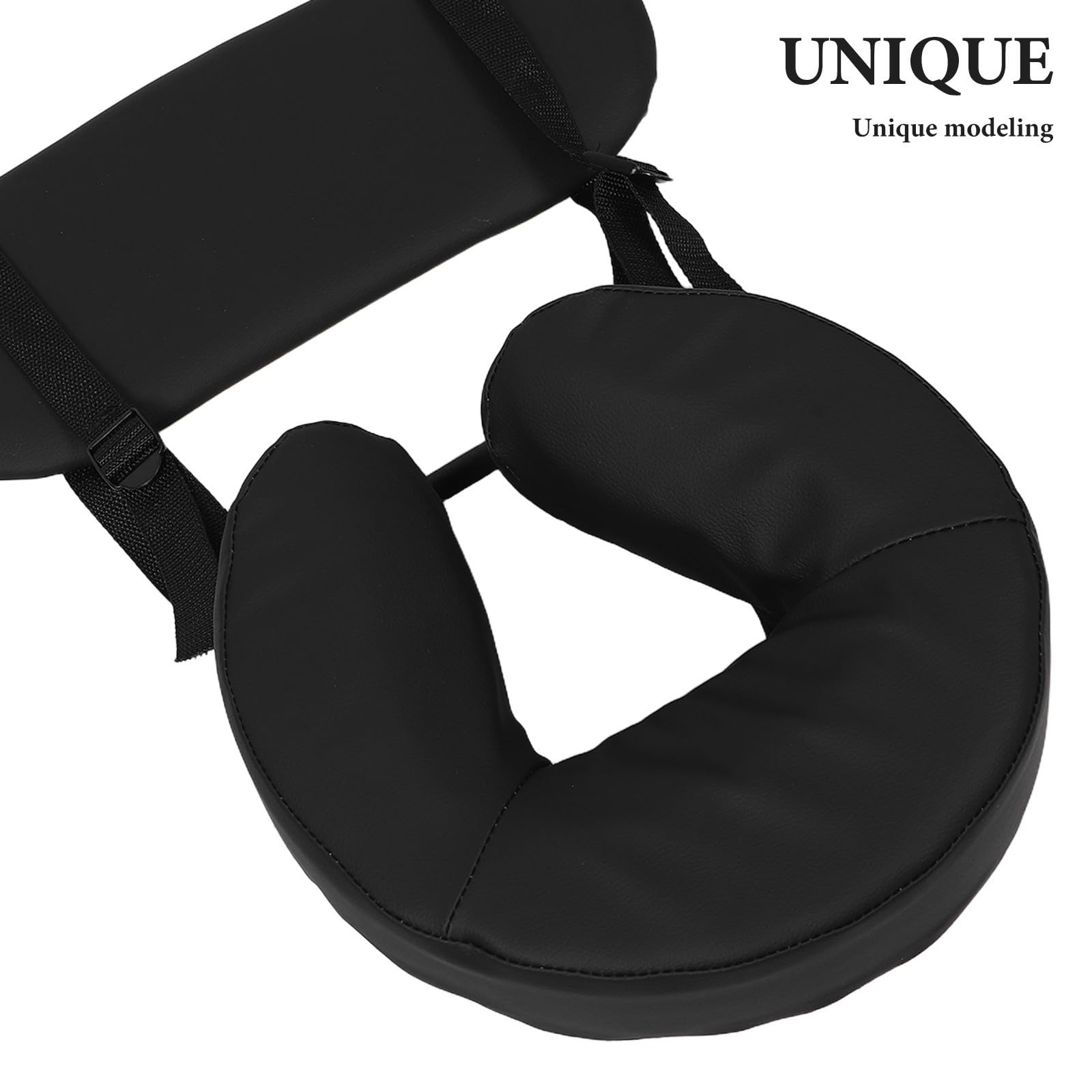 Toyvian Coussin Facial pour Table de Massage, Oreiller de Massage Facial Ergonomique en Pu Pvc et Éponge, Noir, pour Spa et Salon de Beauté, Appui-tête Visage
