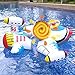 Baby Pool Float Inflatable Swimming Floaties for Kids Ages 1-4 with Steering Wheel Horn Safety Wings Toddlers Swim Float Boat Infant Summer Beach Pool Toys Outdoor Play Max 50 Lbs