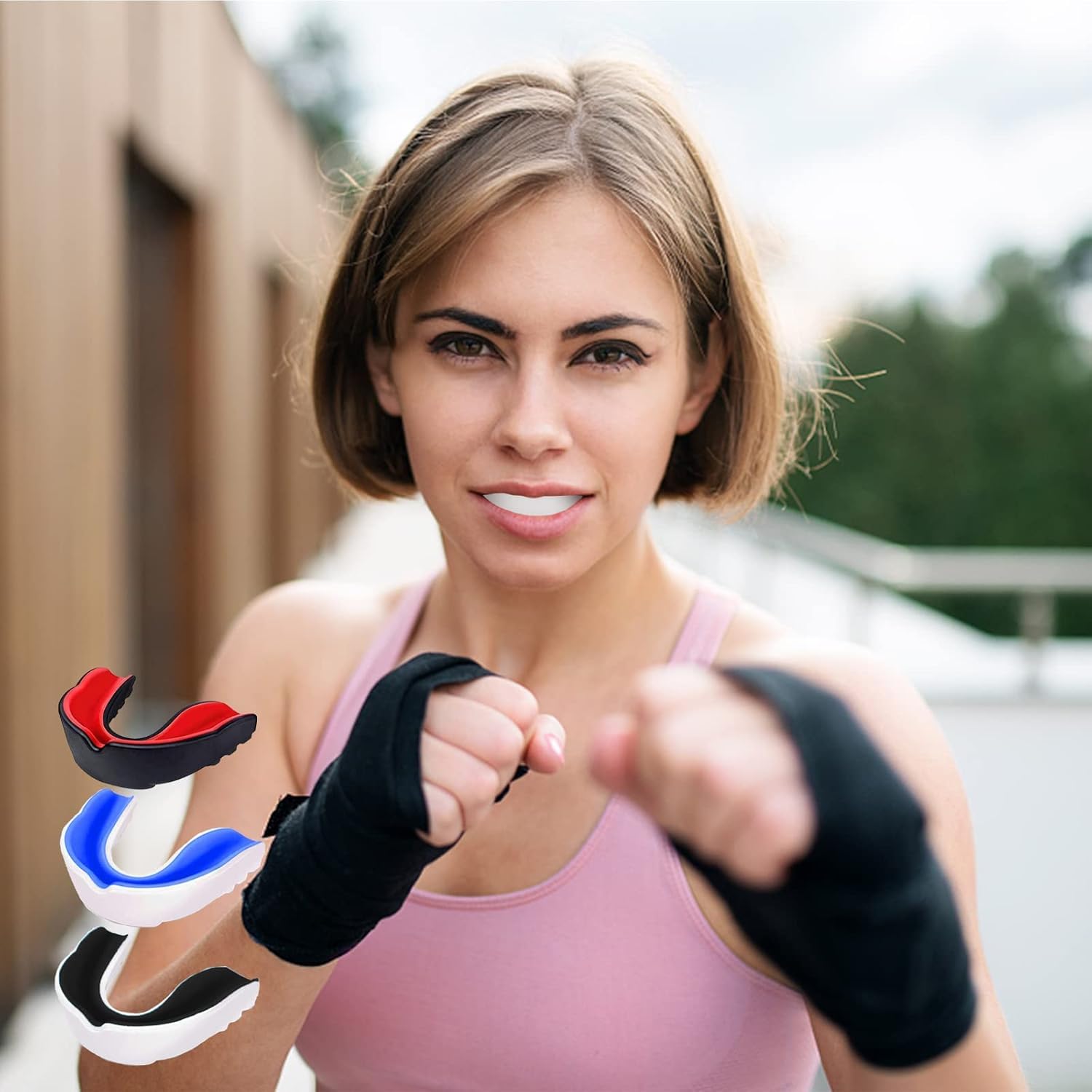 "Leosportz Mouth Guard for Boxing MMA Food Grade Material - Sports Mouth Guard for Kids and Adults | Karate, Judo, Muay Thai, Football Lacrosse, Basketball Boxing Soccer Taekwondo (One Size, 3, count)" 4