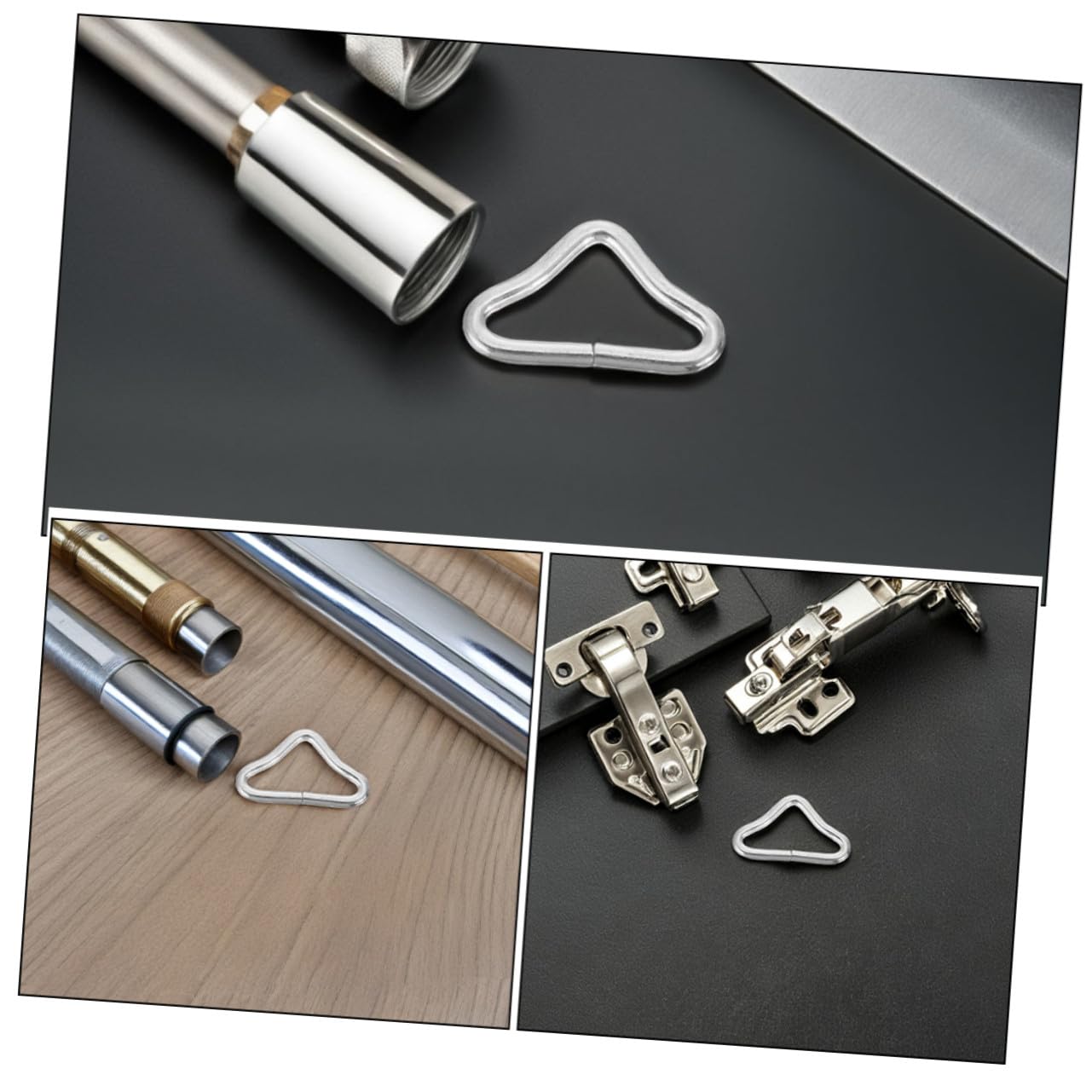Toyvian 70piezas Hebilla De Resorte para Trampolín Anillos De Conexión Triangulares para Reparación De Cama Elástica Accesorios De Repuesto para Superficie De Colchoneta Salto