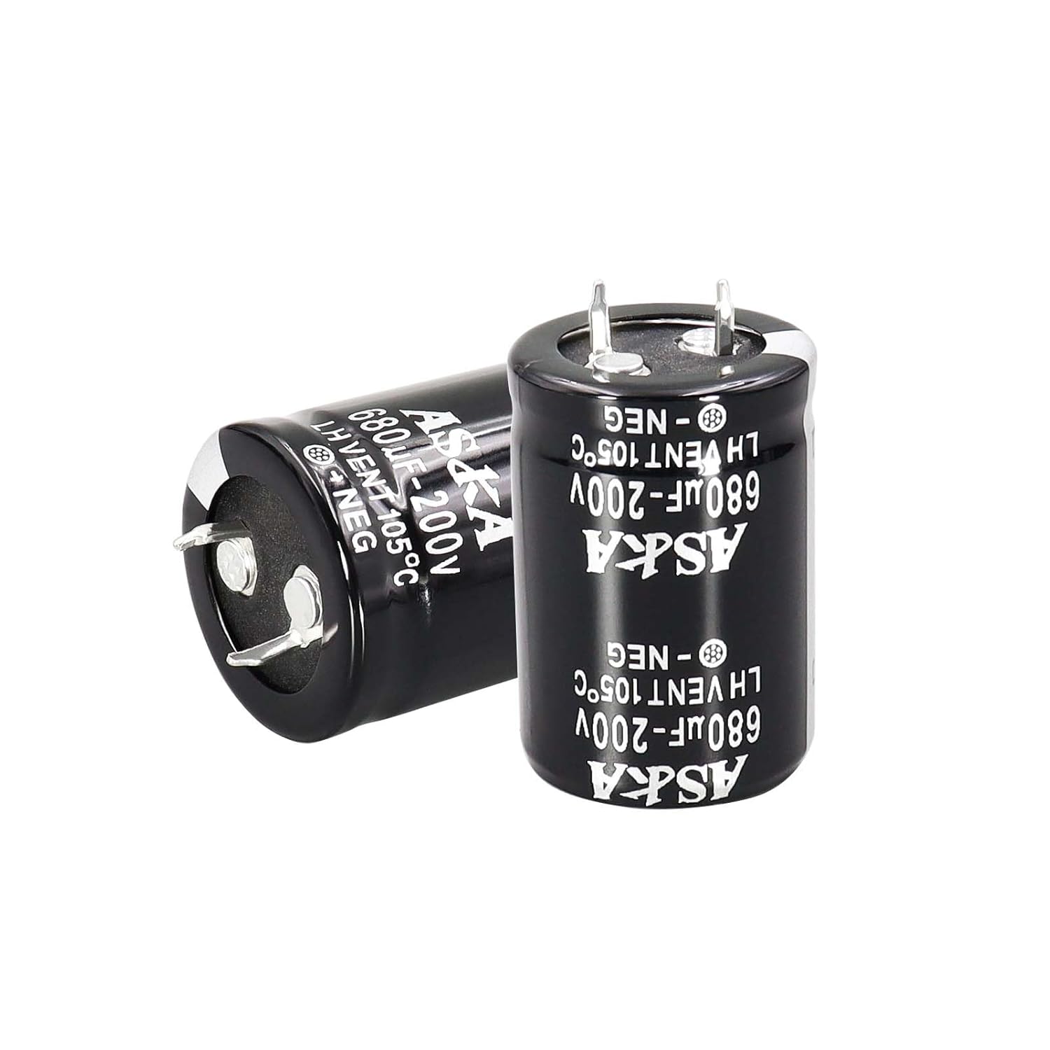 4PCS 200V 2200uF Snap in Aluminum Electrolytic Capacitor for Power Amplifie, Battery Charger;Subwoofer,Bridge Rectifier Filter