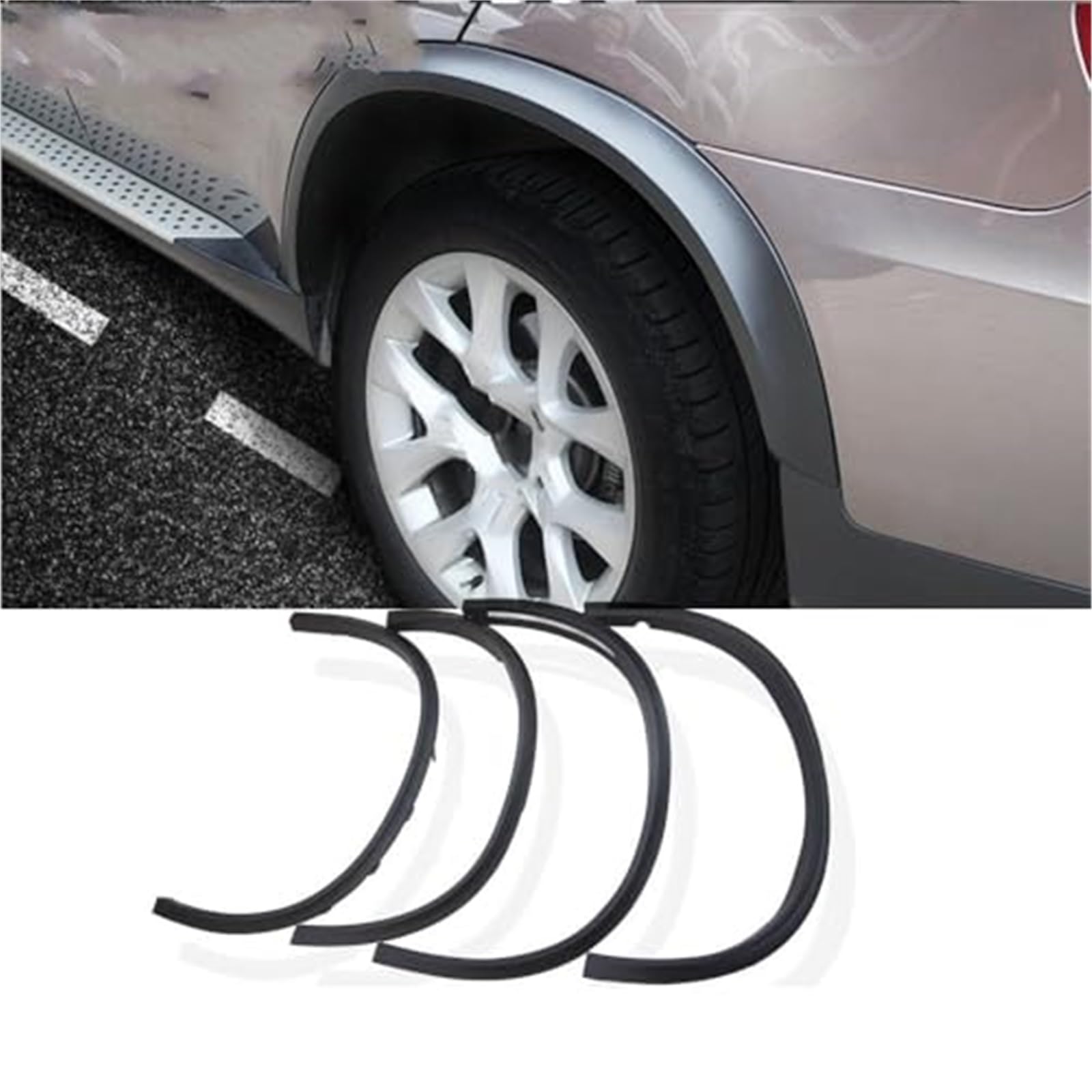 Nadkola boczne samochodu Poszerzenia nadkoli Poszerzenia nadkoli samochodu Poszerzenia błotników Wykończenia błotników, dla BMW, E70 X5 SUV 4 drzwi 2007-2013 Osłony błotników samochodowych