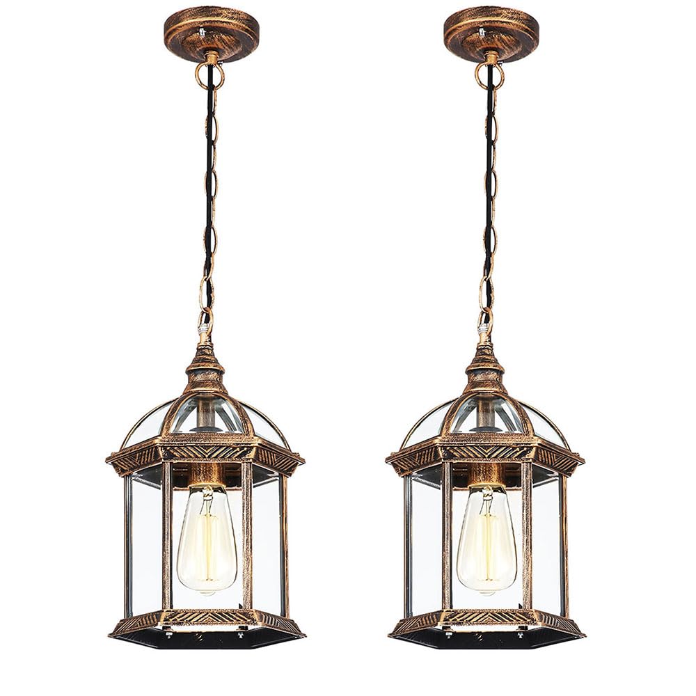 Suspension d'extérieur en verre d'aluminium vintage CONERY E27