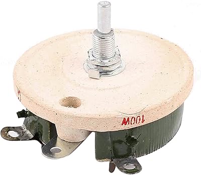 Aexit 100W 50 Fixed Resistors OHM Power Wirewound Potentiometer Rheostat Single Resistors Variable Resistor