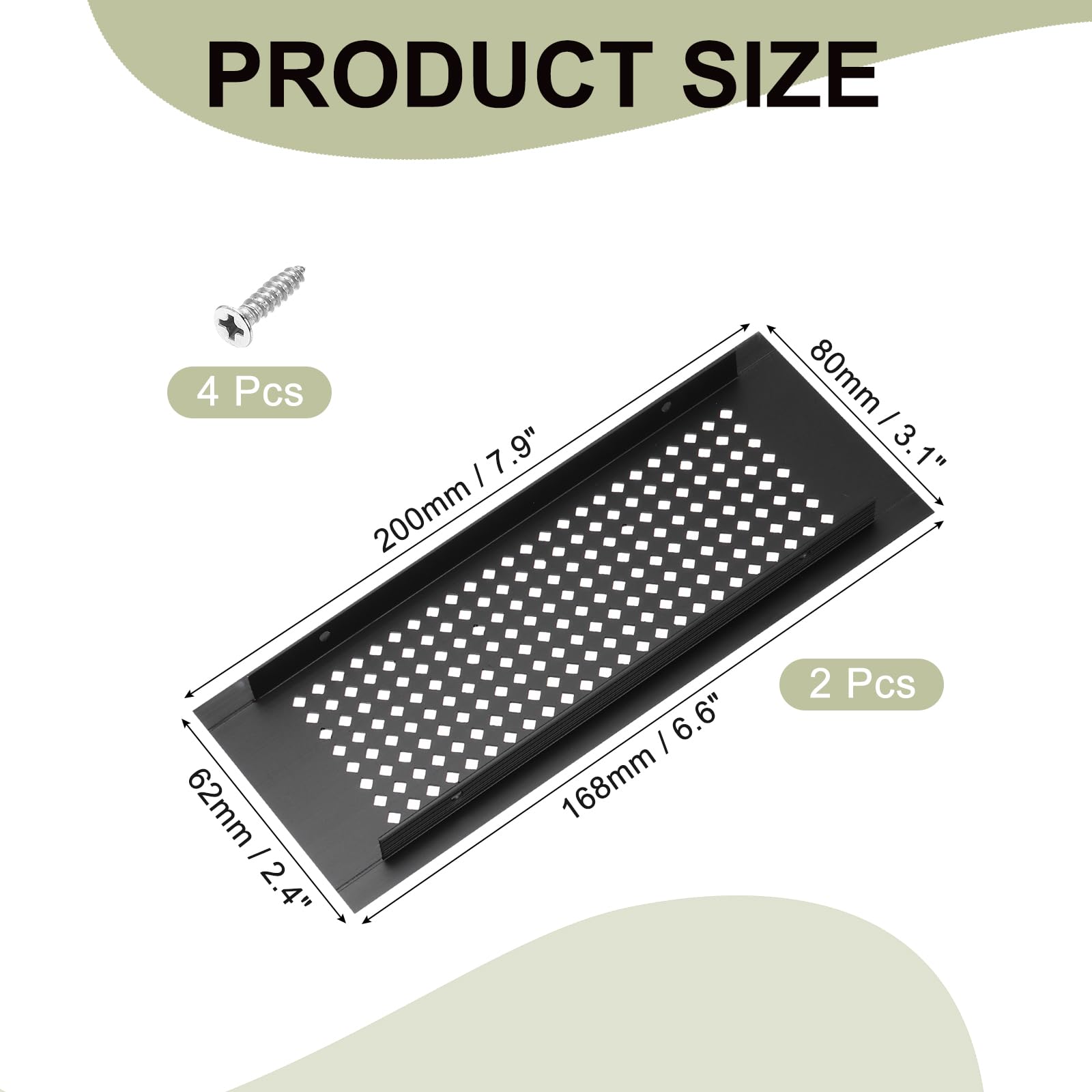 PATIKIL 8 x 3 Inch Door Air Vent Cover - Image 2