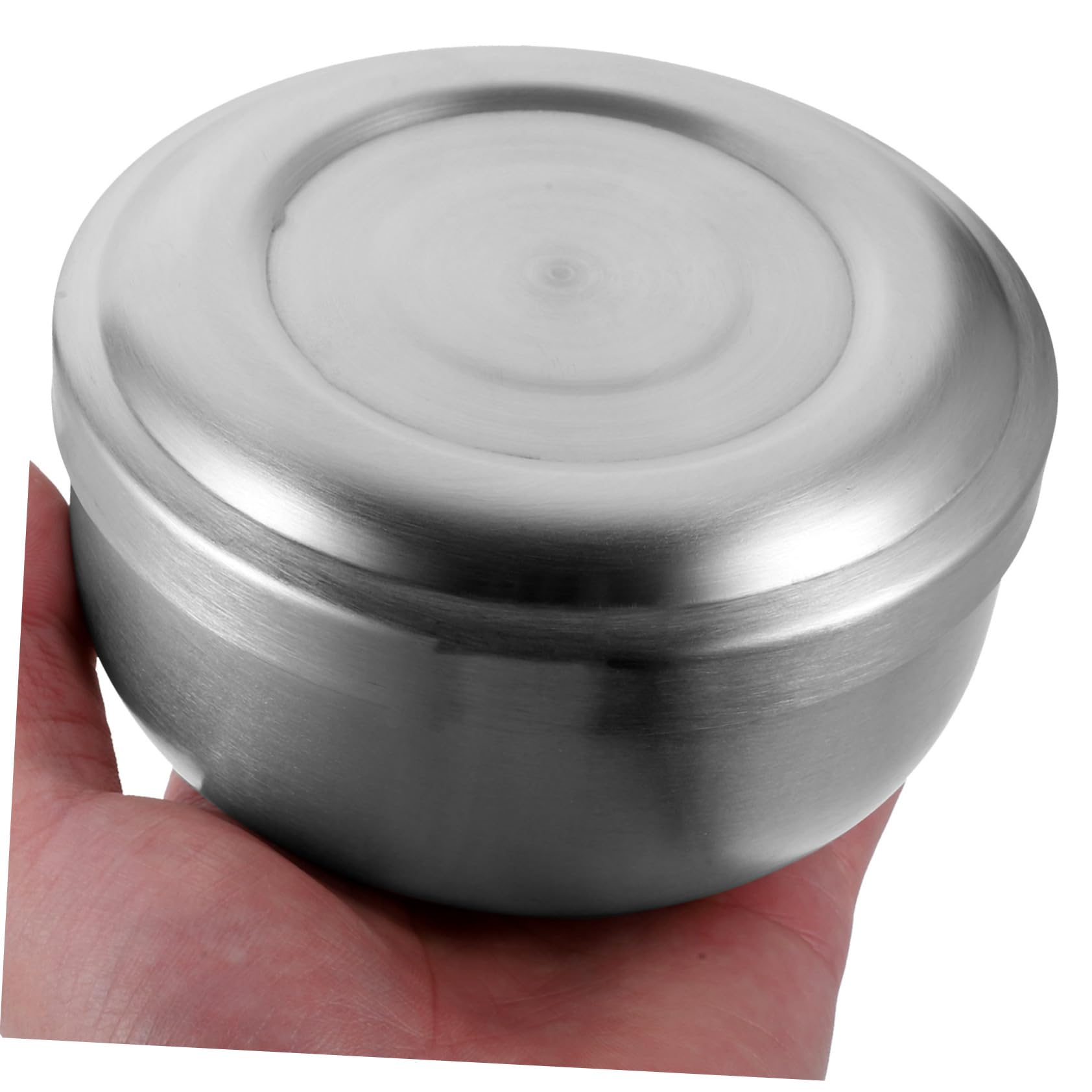 Homoyoyo Bol à Savonnette à Raser avec Couvercle pour Hommes en Acier Inoxydable Argenté Solide et Sûr, pour Salon ou Barber Shop