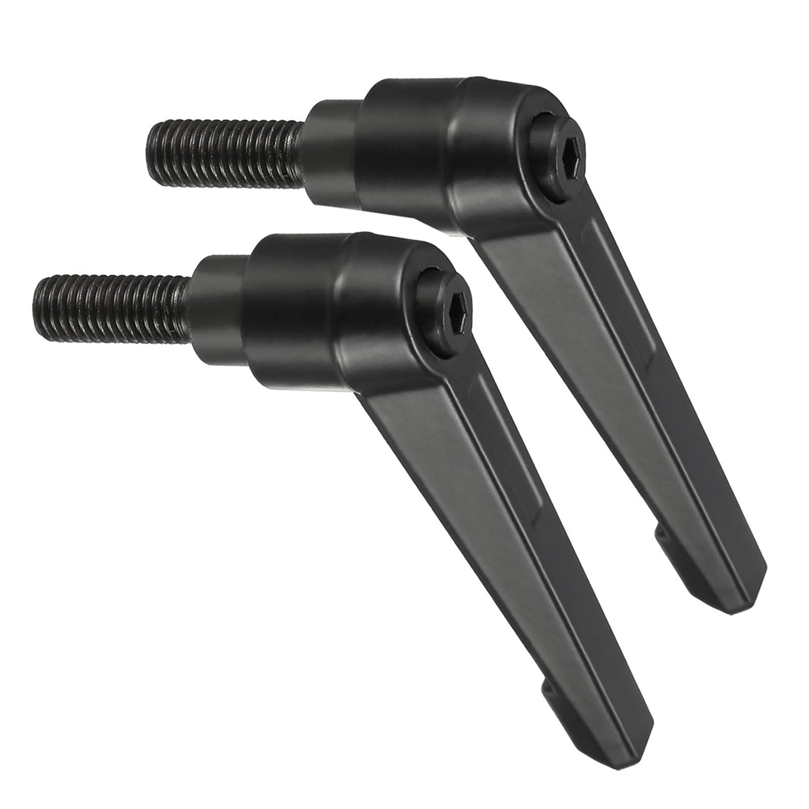 Clamping Lever Handles, M10 x 25mm Male Thread, Adjustable Quick Release Locking Rotating Bolt Knobs Black - (Applications: for Lathe Machinery), 2-Pieces