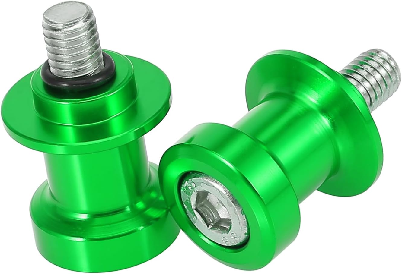 A ABSOPRO 2 szt. 8 mm zielony motocykl CNC szpula wahacza płaski kształt kształt wymiana przedmiotu