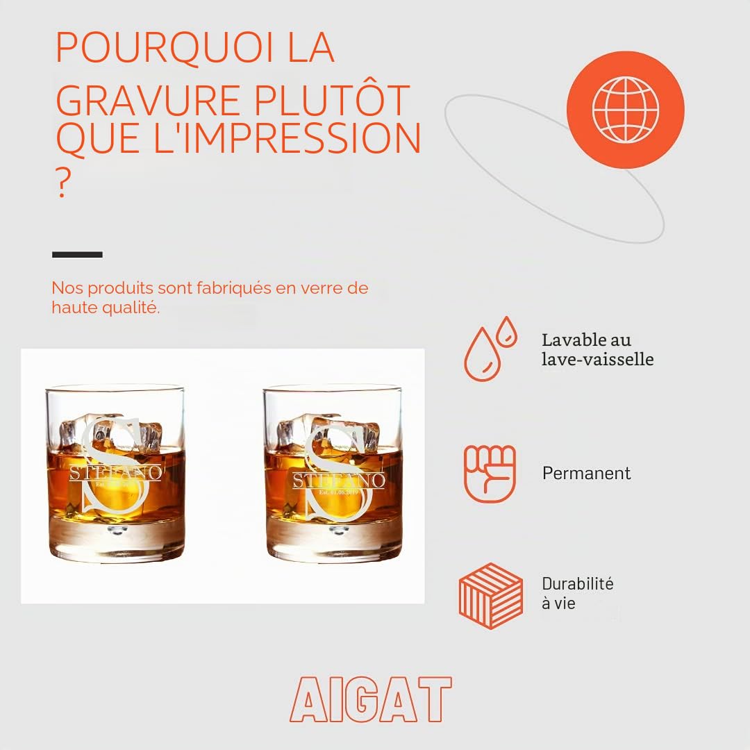 Carafe Whisky Personnalisée avec Texte Gravé au Laser, Différents Designs, Cadeau d'Anniversaire Unique pour Mari, Taille 700ml