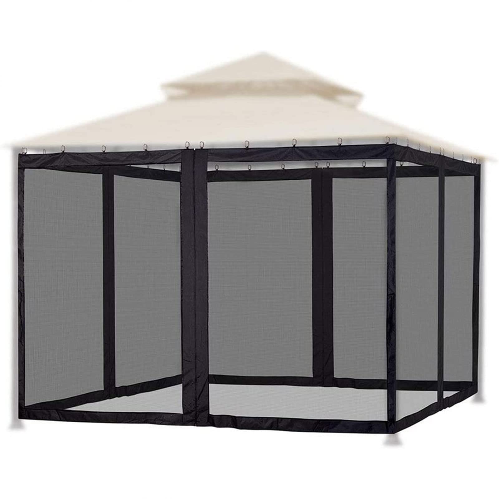 Zanzariera, Rete da Campeggio, Rete da Esterno a Muro per la Casa, Accessorio da Giardino (Nero 300x360 cm)