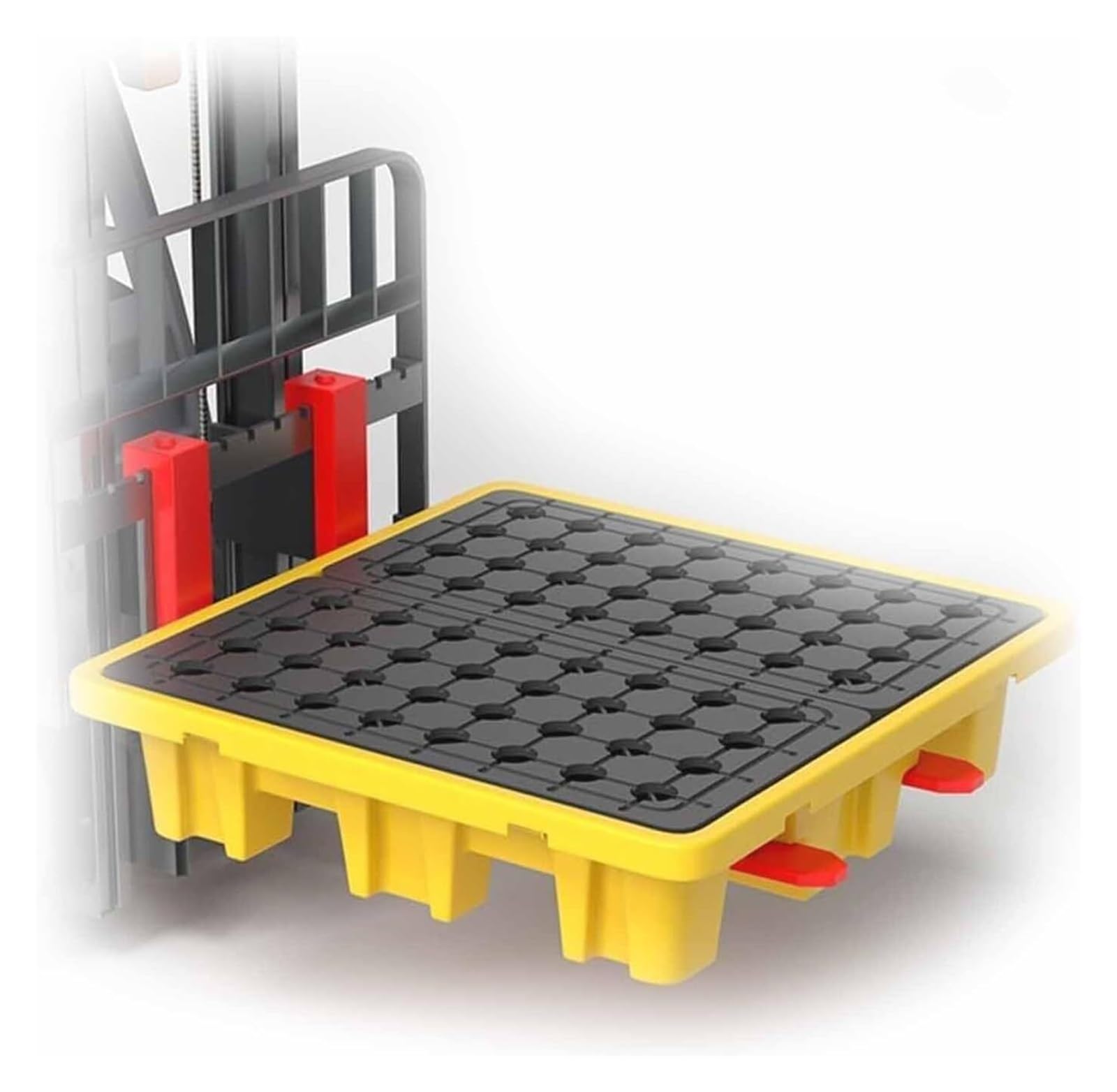 Generisch Auslaufsichere Auffangpalette für gebrauchte Ölfässer – Abnehmbare Plattform für Labortransporte, 49 x 35 x 9 cm, ideal für die sichere Lagerung und den Transport von Gefahrstoffen