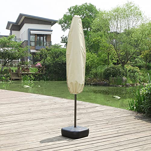 uHousDeco Patio Weatherproof Market Umbrella Cover with Zipper, Water Resistance,