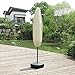 UHousDeco Cantilever Umbrella Covers - Outdoor Offset Umbrella Cover for 7ft to 12ft Square Parasol Banana Umbrellas, UV Protection Waterproof Oxford Fabric Folding Rod, Cream