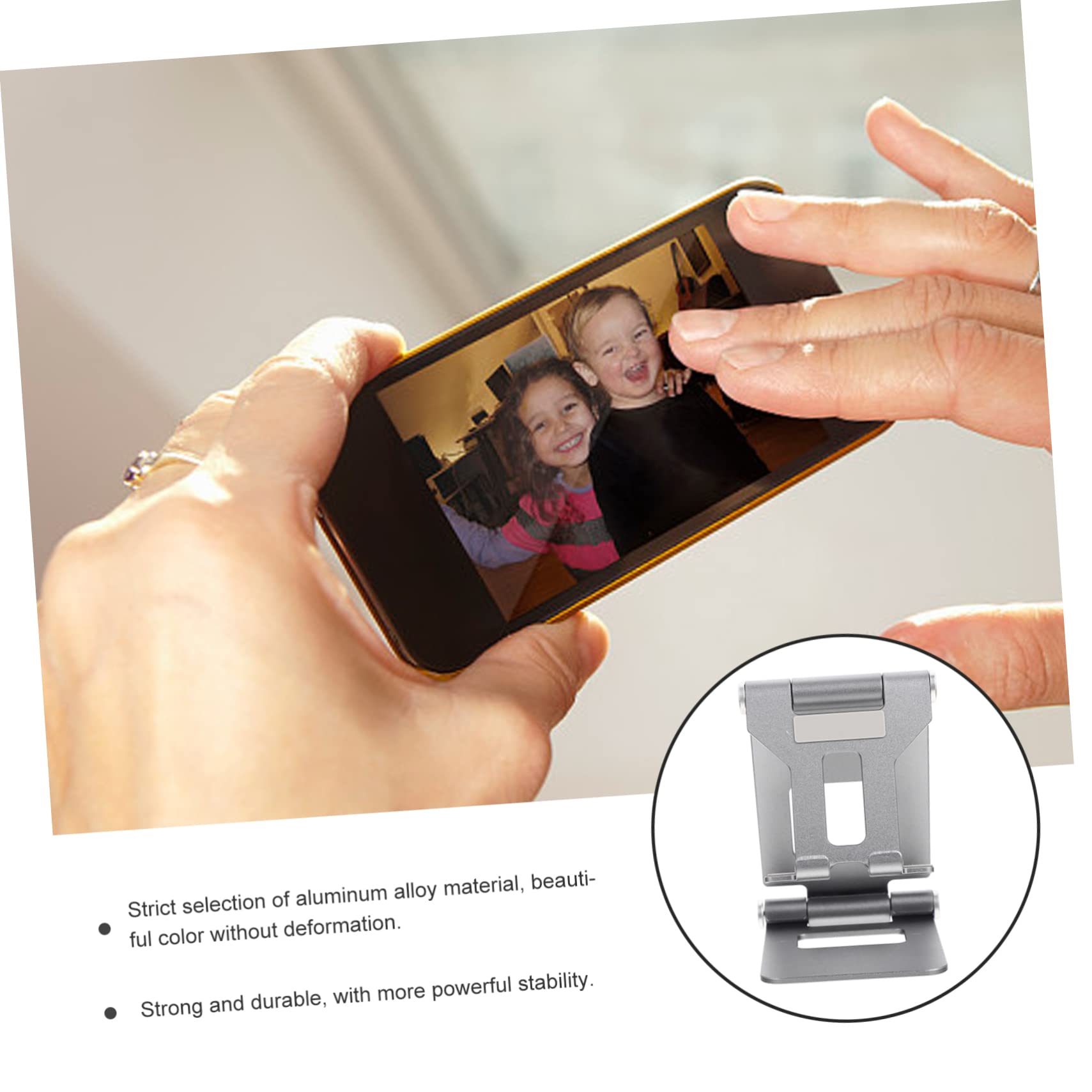 Gatuida 3pezzi Supporto Pieghevole Per Telefono e Tablet Da Scrivania Supporto Portatile Per Ufficio Salotto e Camera Da Letto Design Compatto e Pratico Stabilità Ottimale Su Superfici