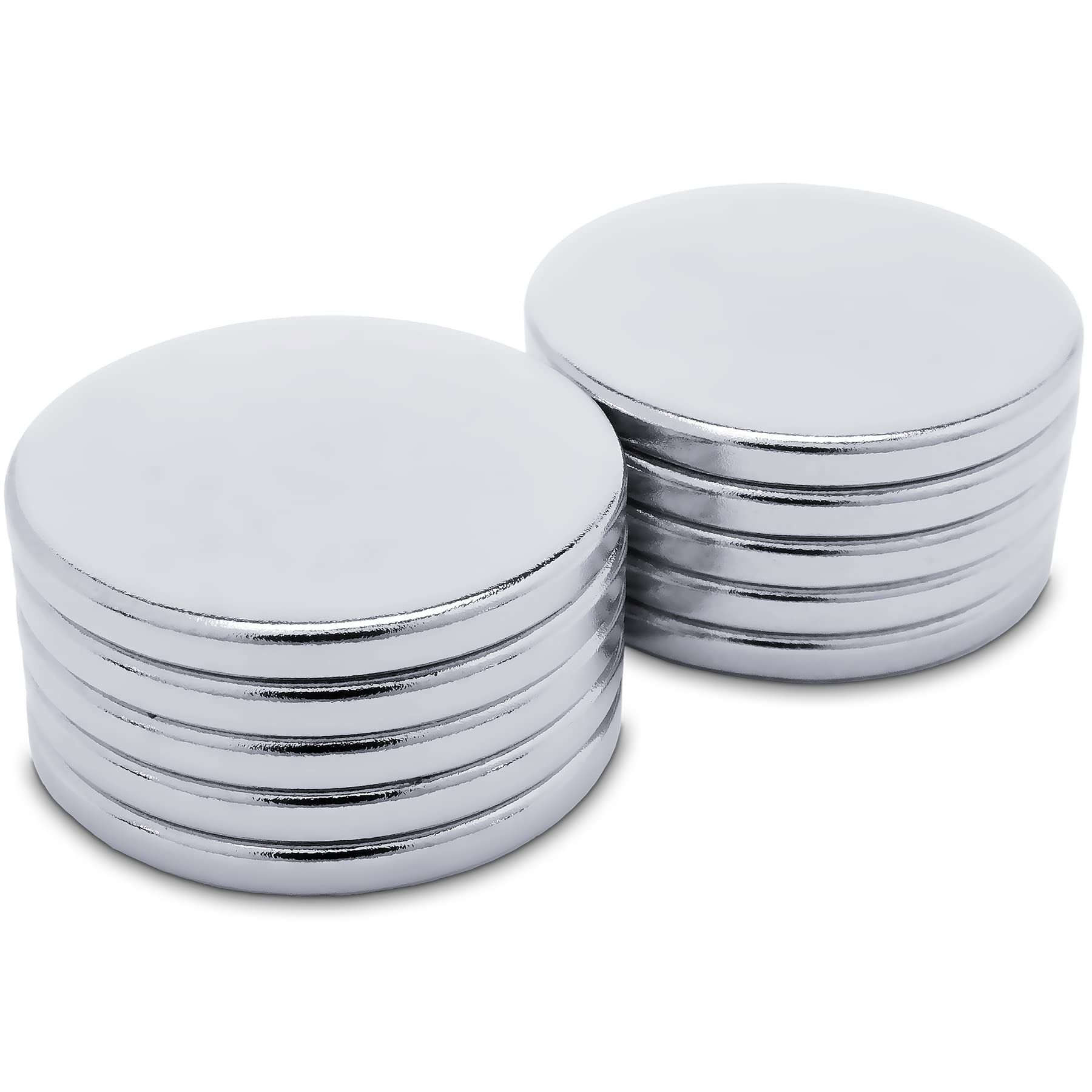 Sensei 10 Piezas Imán Redondo de neodimio de 20x2 mm, Juego de pequeños imanes cilíndricos Muy potentes para pizarras magnéticas y neveras
