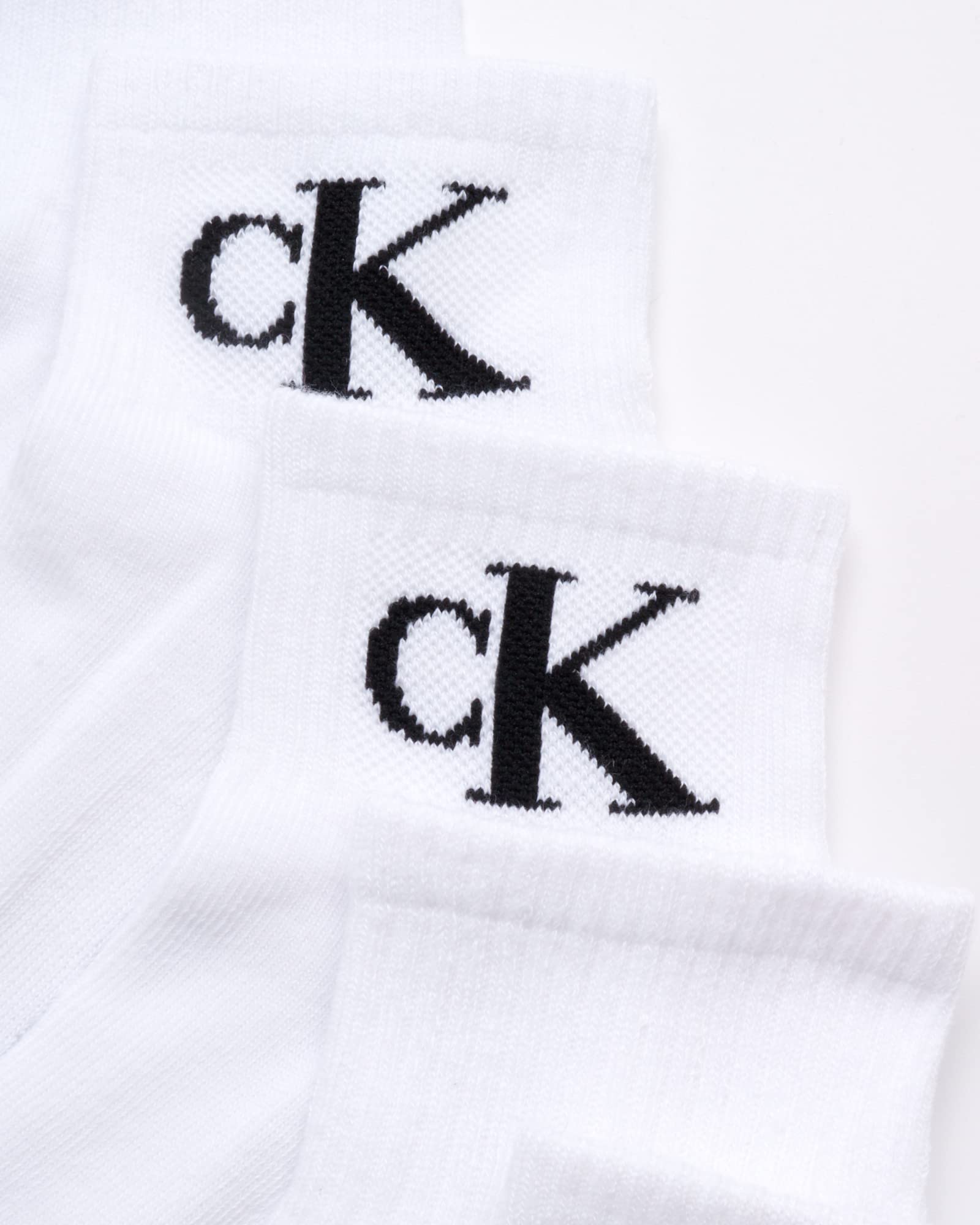 Calvin Klein Calcetines deportivos acolchados para hombre, de corte de un cuarto (paquete de 12), blanco, 7-12