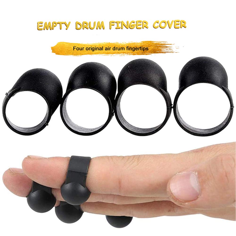 A K Akaddy 4pcs Stahlzunge Trommel Fingerpicks Silikon Gummi Handpan Fingerhülsen für die musikalische Ausbildung Konzert Mind Healing Yoga Meditation