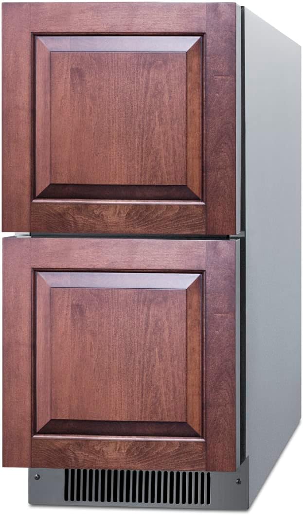 Summit 15” Two Drawer Refrigerator, Indoor or Outdoor Refrigerator, 2.76 cu.ft. Capacity, ADA Compliant, ENERGYSTAR, Stainless Steel, Panel Ready Capable*- ADRD15PNR (*Panels not included)