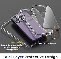 Vista 3 de AICase Funda transparente para iPhone 13 Pro Max (6.7 pulgadas), resistente protección contra caídas, cuerpo completo, a prueba de golpes, a prueba