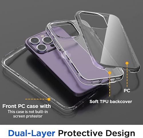 Miniatura 3 de AICase Funda transparente para iPhone 13 Pro Max (6.7 pulgadas), resistente protección contra caídas, cuerpo completo, a prueba de golpes, a prueba