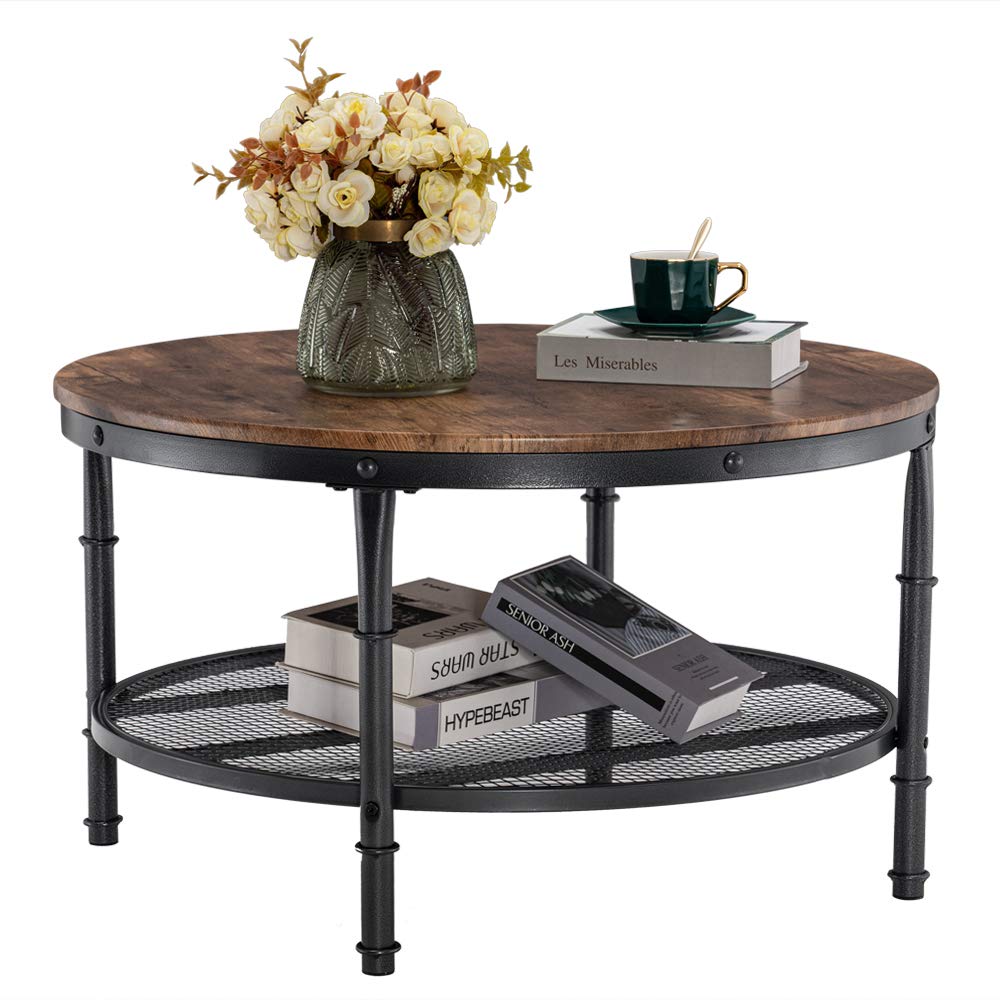 Buy VINGLI Round Coffee Tables Living Room, 31.5" Round Coffee Table