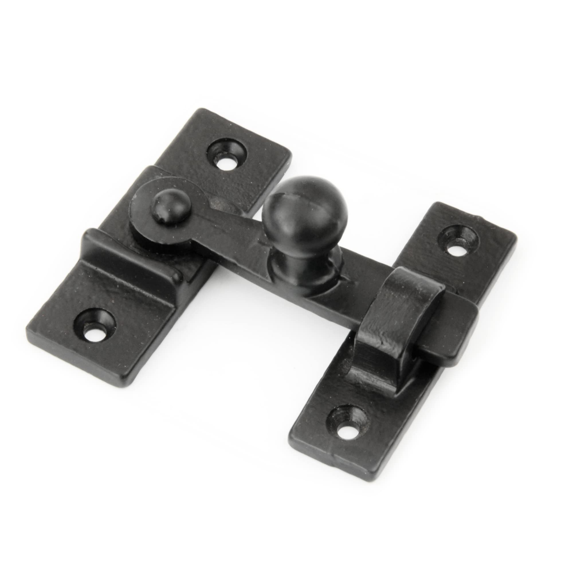 Jones & Grey Cast Iron Vintage Style Cabinet Door Cupboard Latch Swing Lock Catch - Black